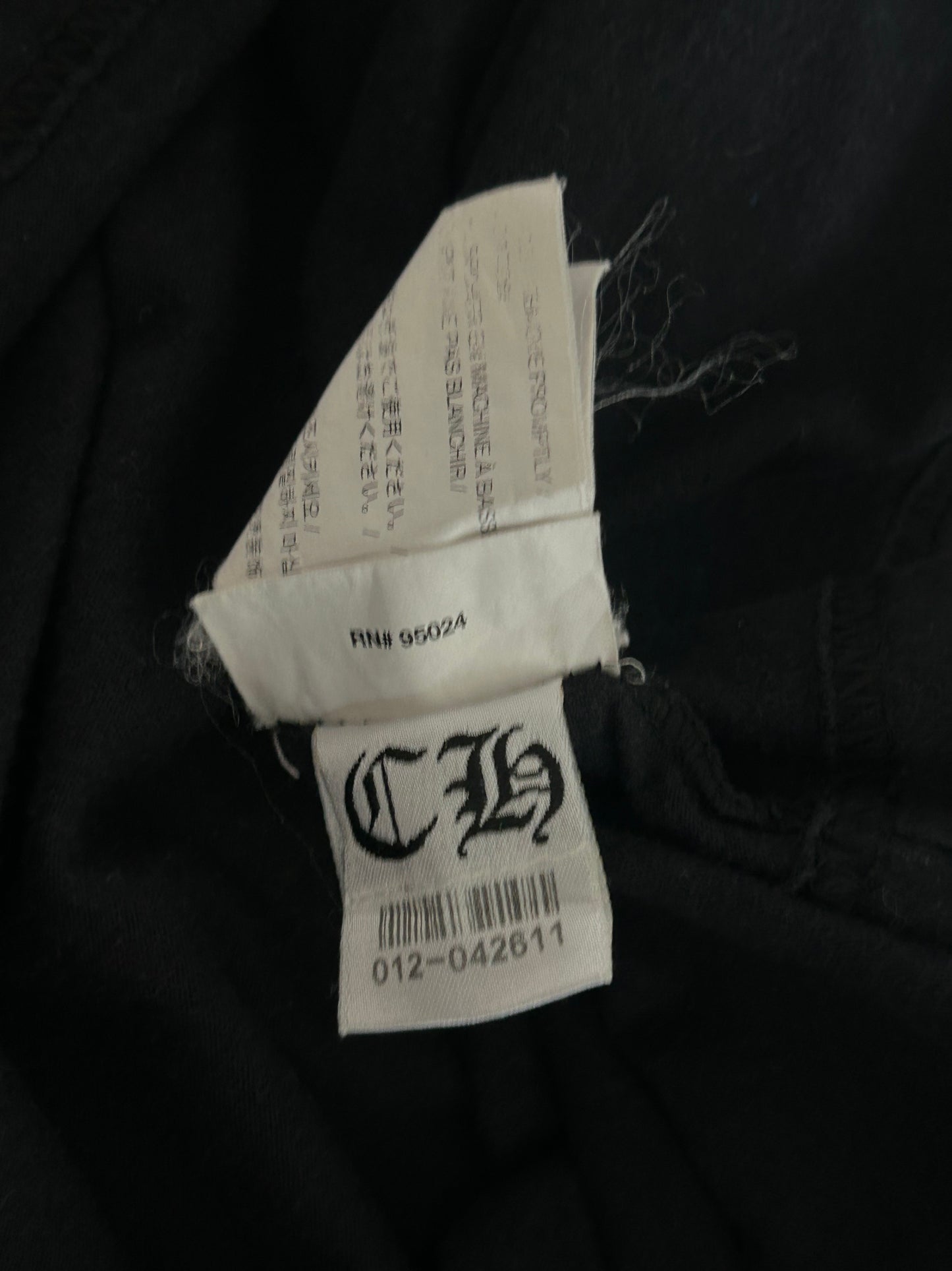 Chrome Hearts Black & White Floral Cross T-Shirt