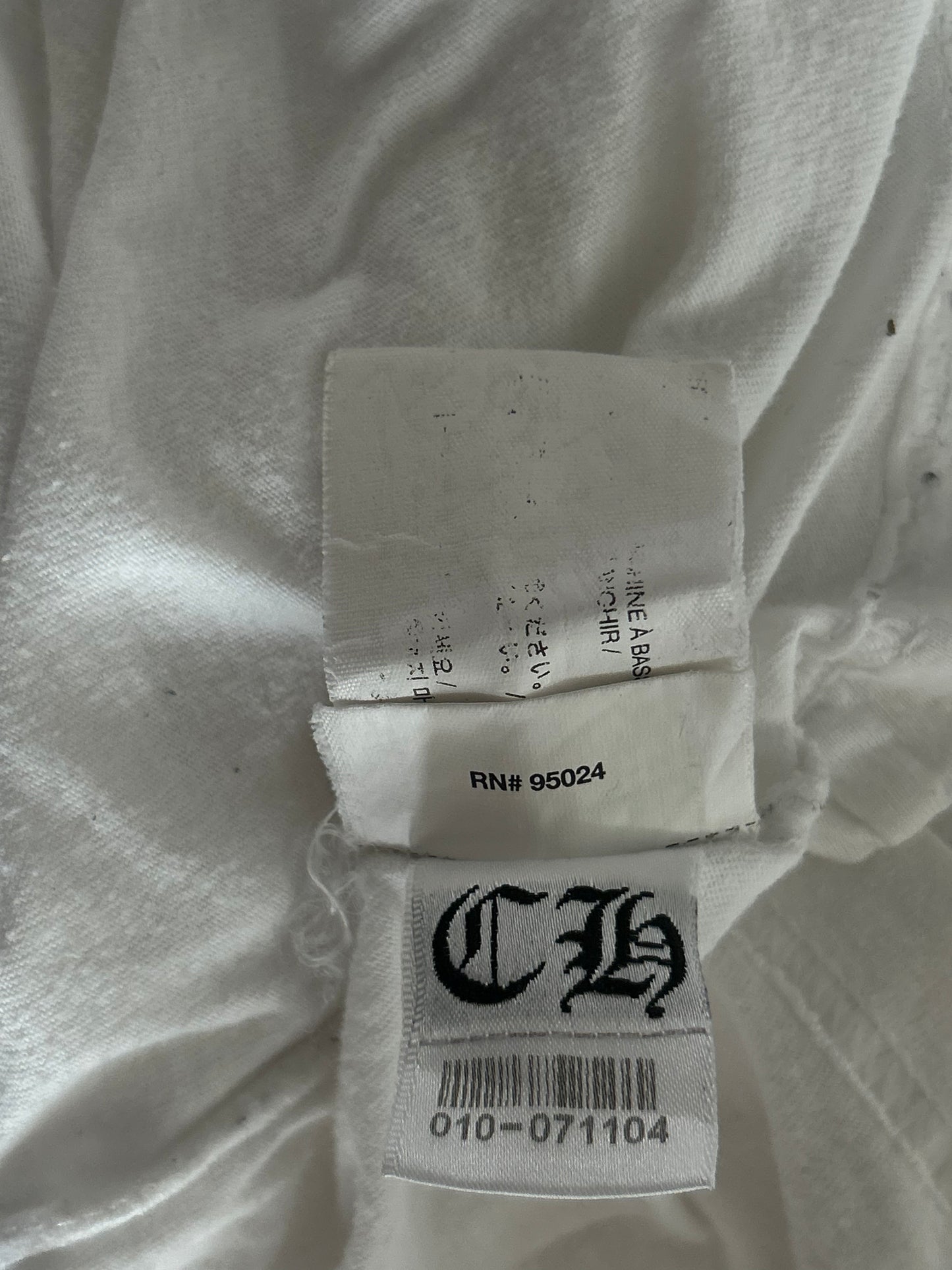 Chrome Hearts White & Black Spiral Cross Graphic T-Shirt