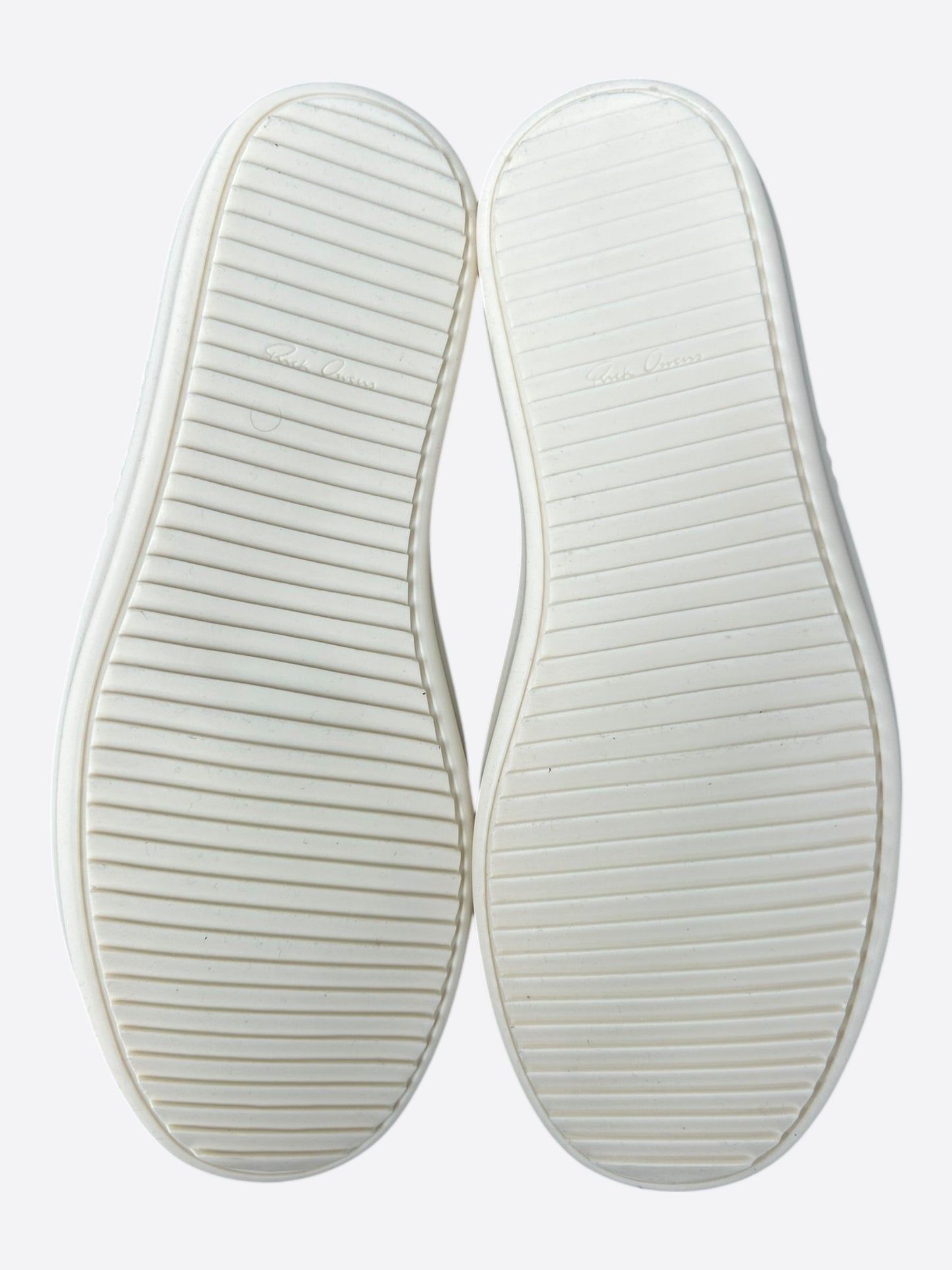 Rick Owens Red & White Leather Jumbo Lace High Top Sneakers