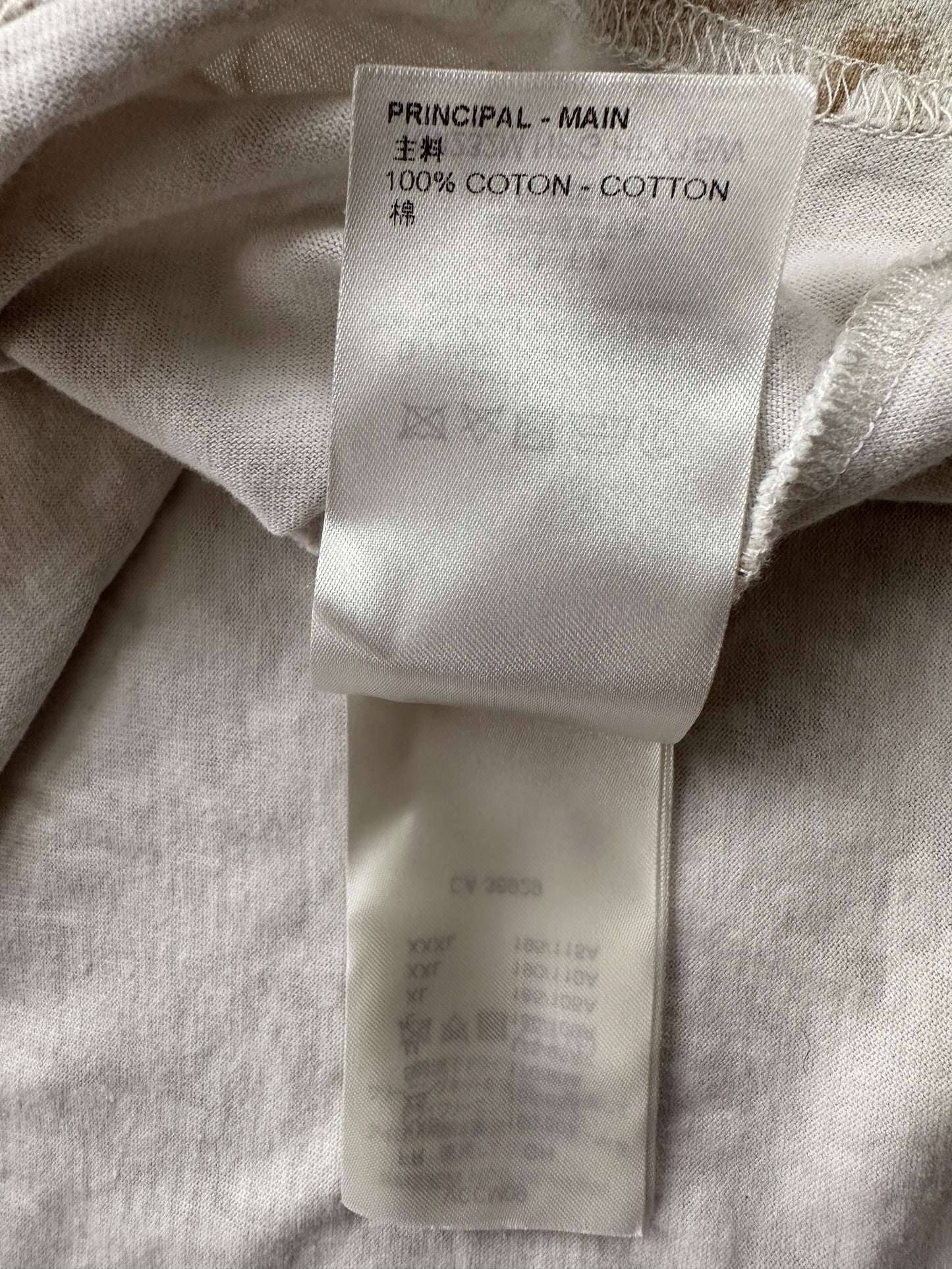 Louis Vuitton White & Tan Monogram T-Shirt