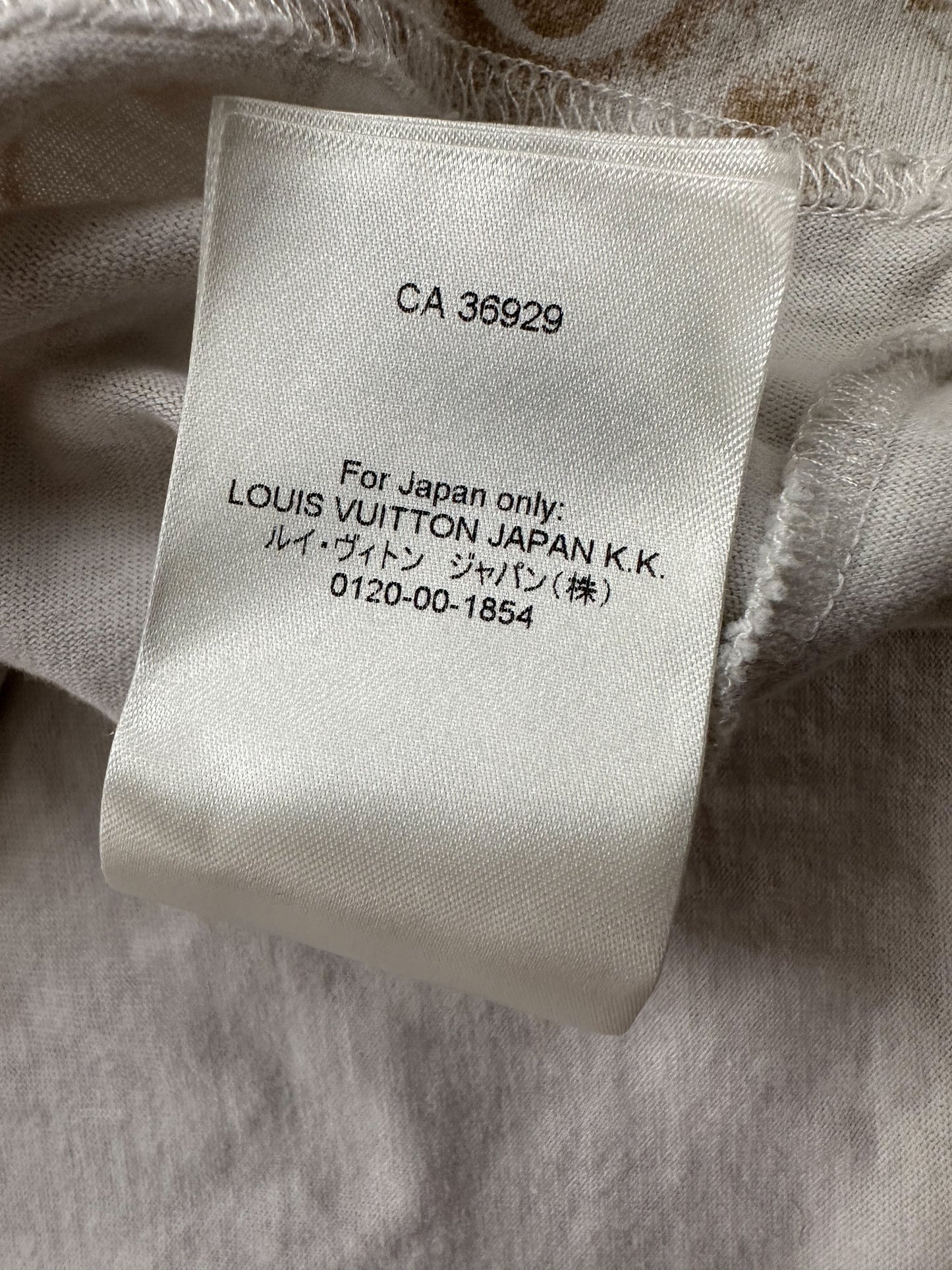 Louis Vuitton White & Tan Monogram T-Shirt