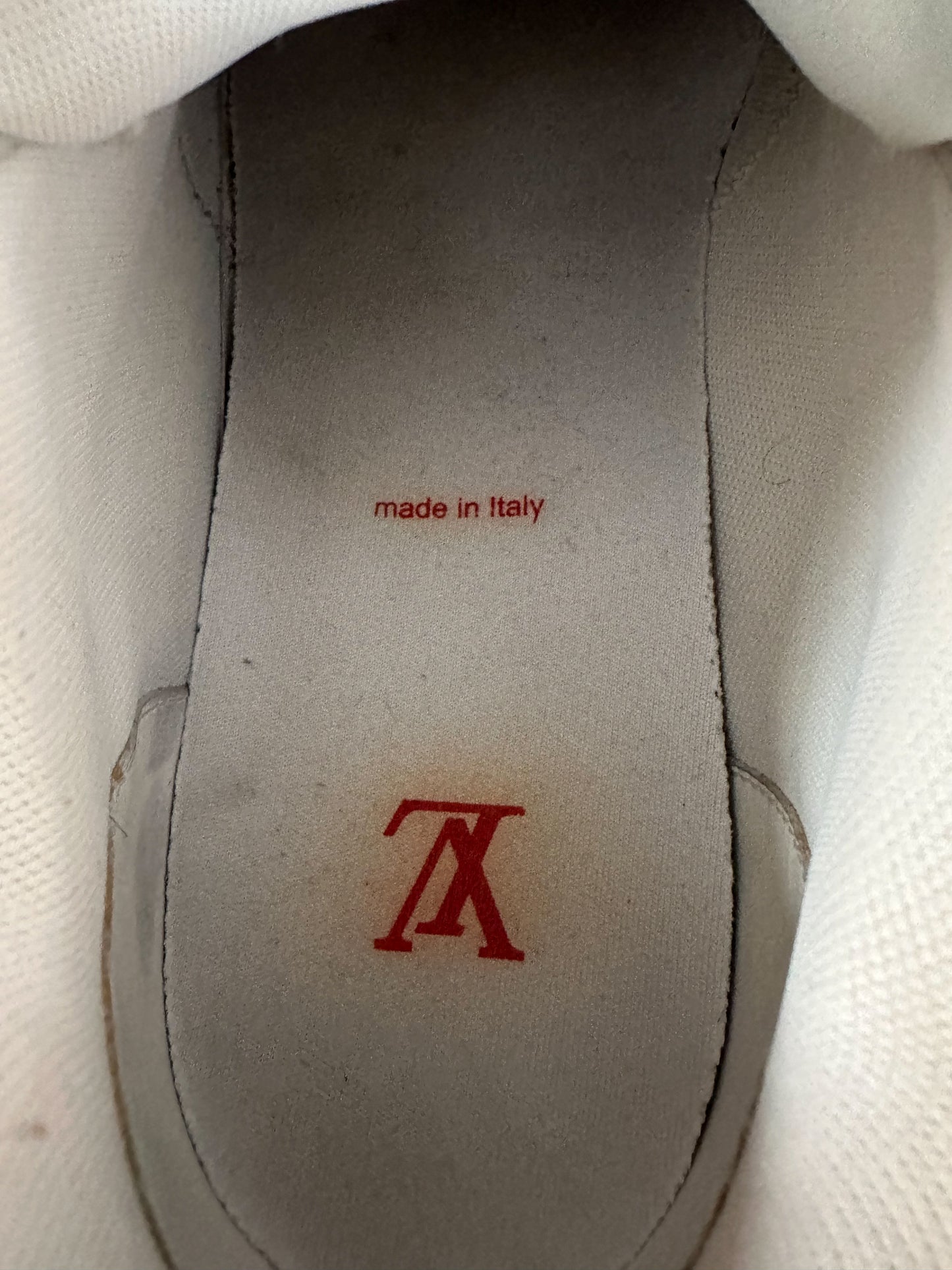 Louis Vuitton White & Red Trainers