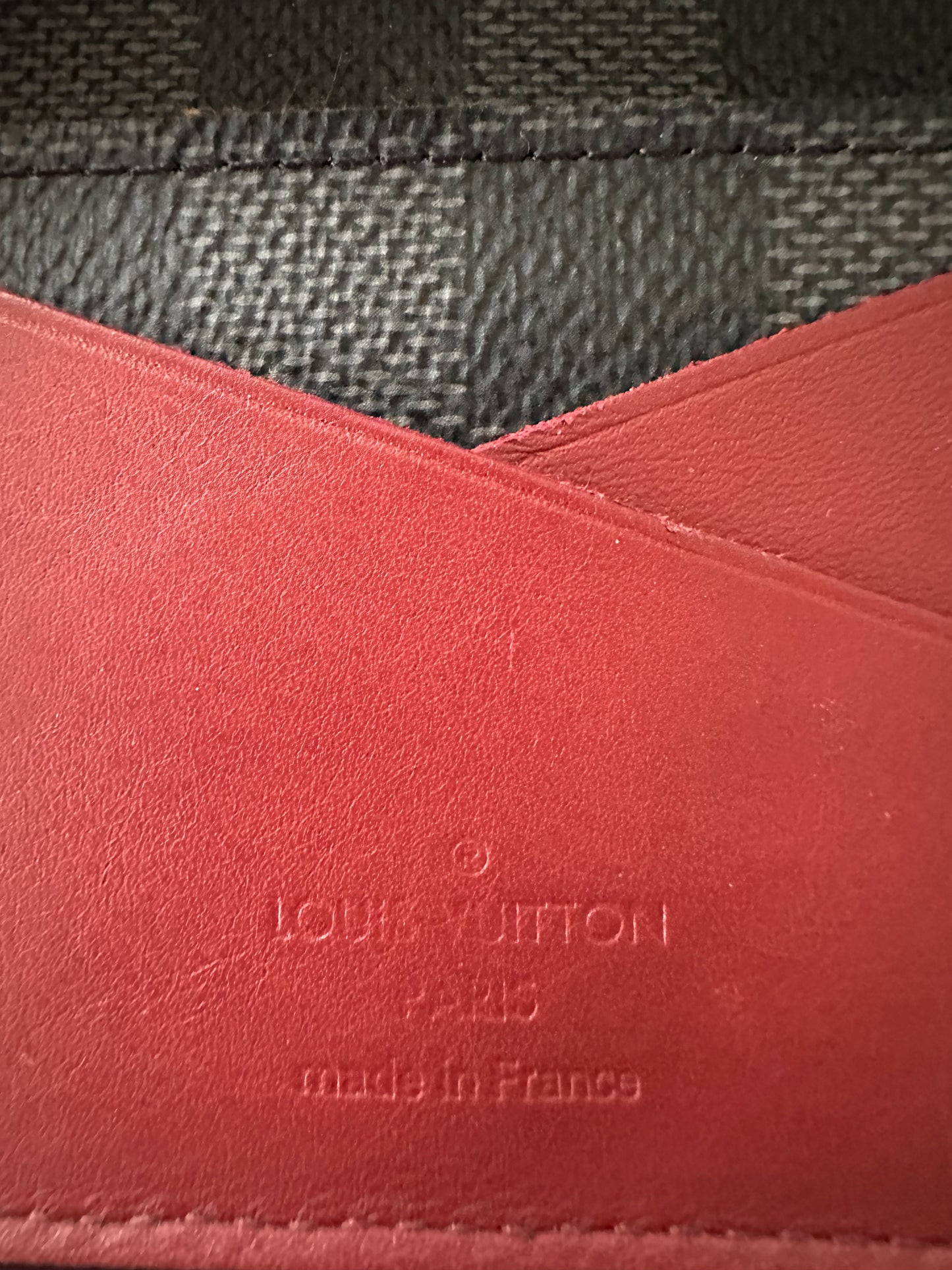 Louis Vuitton Black & Red Damier Graphite Pocket Organizer