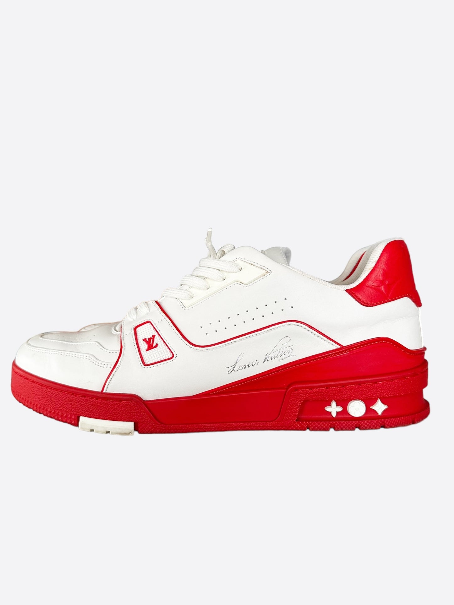 Louis Vuitton White & Red Trainers