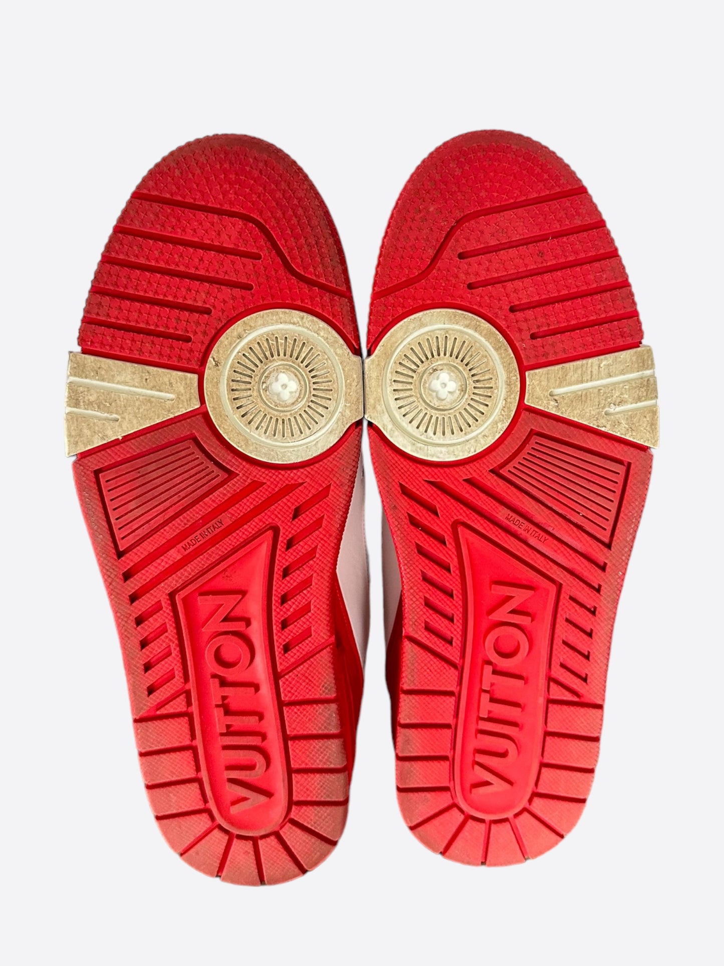 Louis Vuitton White & Red Trainers