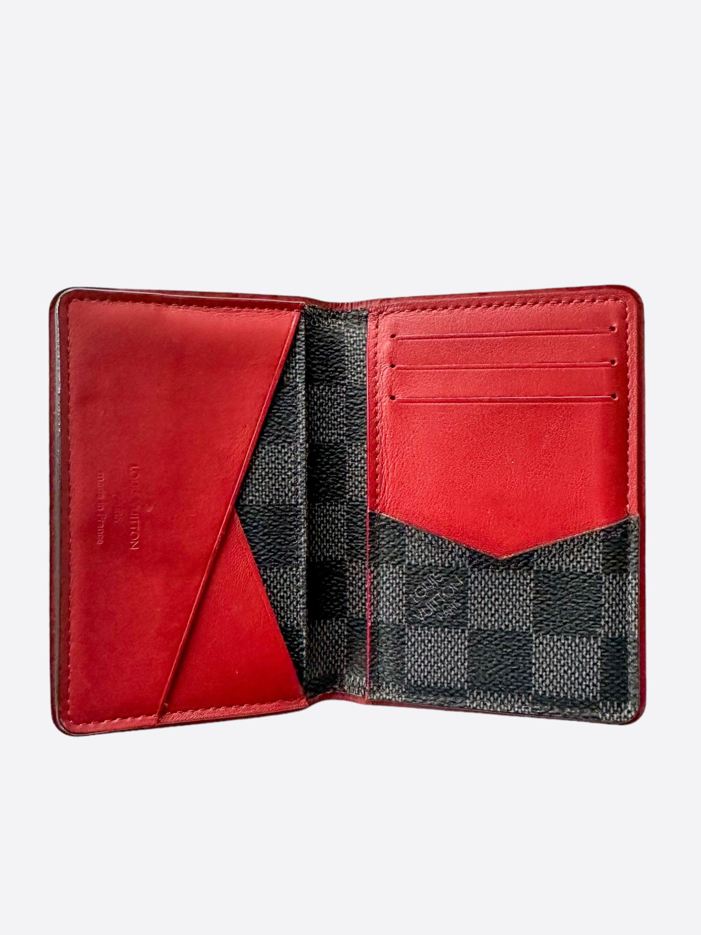 Louis Vuitton Black & Red Damier Graphite Pocket Organizer
