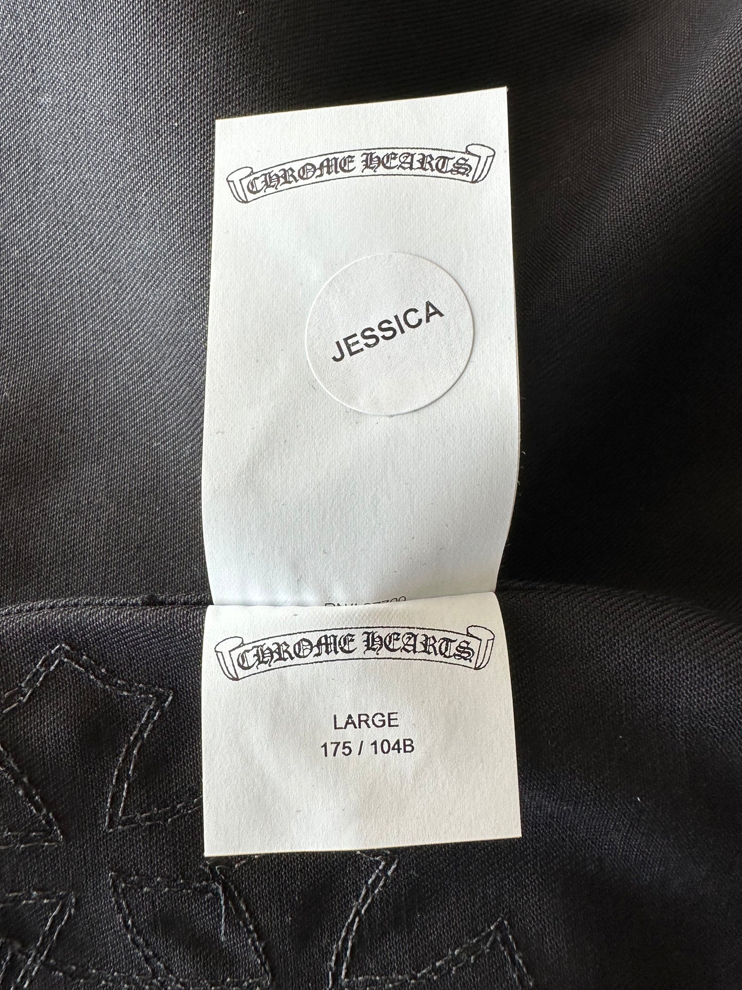 Chrome Hearts Black & Cheetah Cross Patch Work Dog Jacket