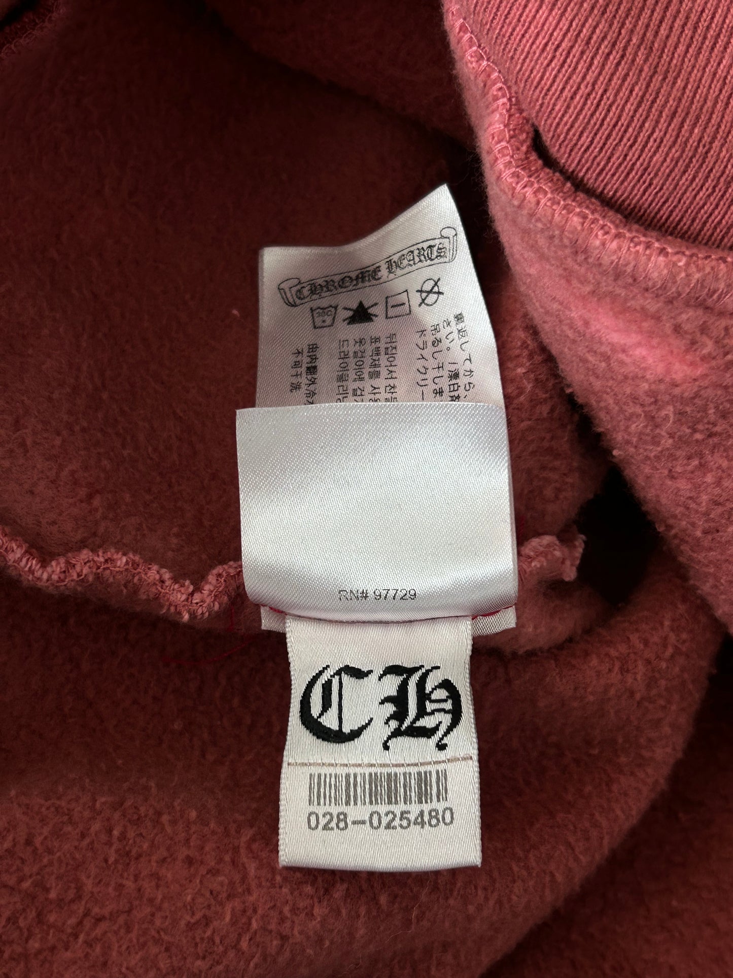 Chrome Hearts Drake Red Certified Cross Logo Hoodie