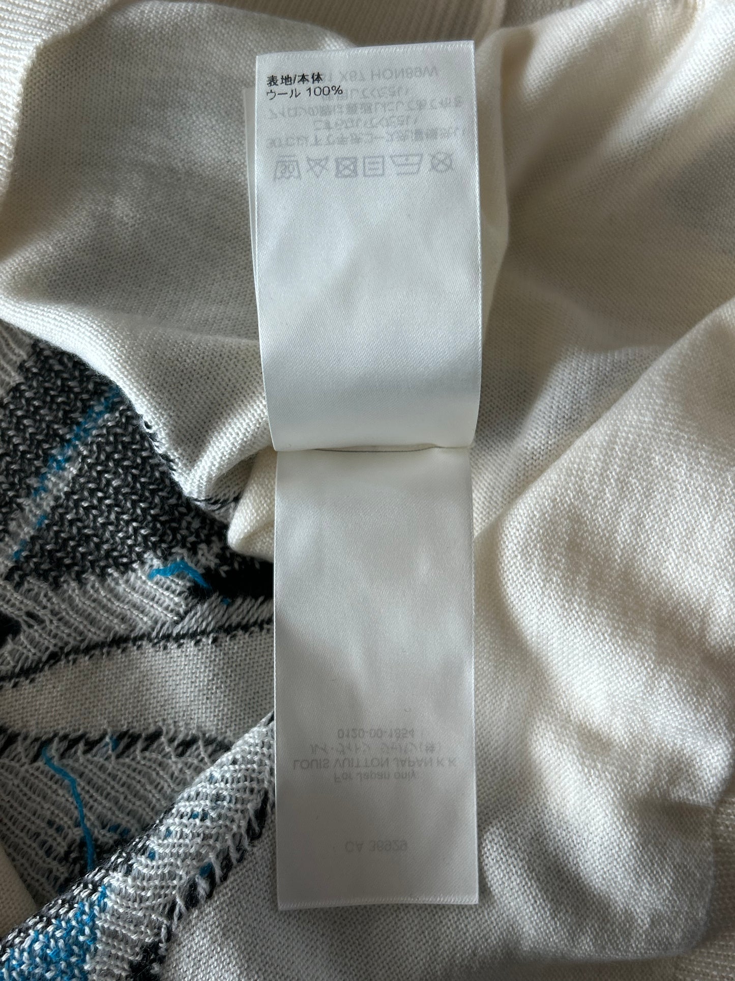 Louis Vuitton White & Multicolor Thistle Knit Sweater