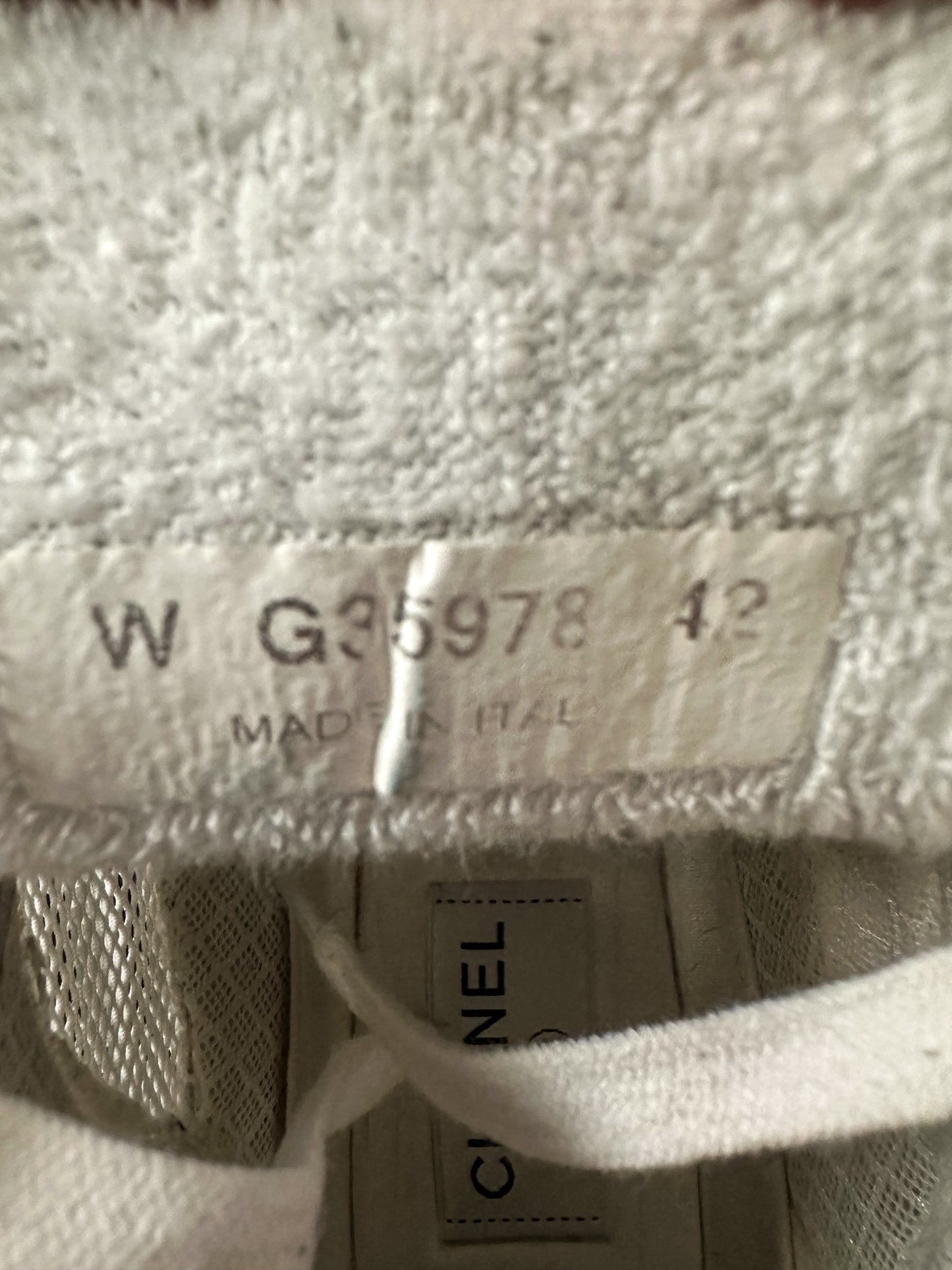 Chanel Grey & White CC Mesh Trainers