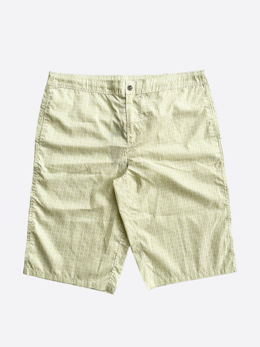 Fendi Yellow & White FF Logo Swimshorts