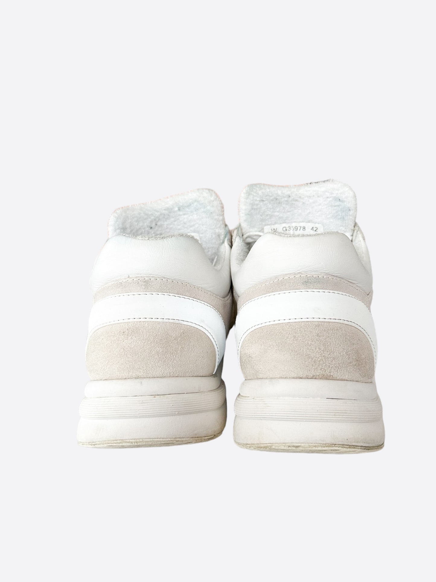 Chanel Grey & White CC Mesh Trainers