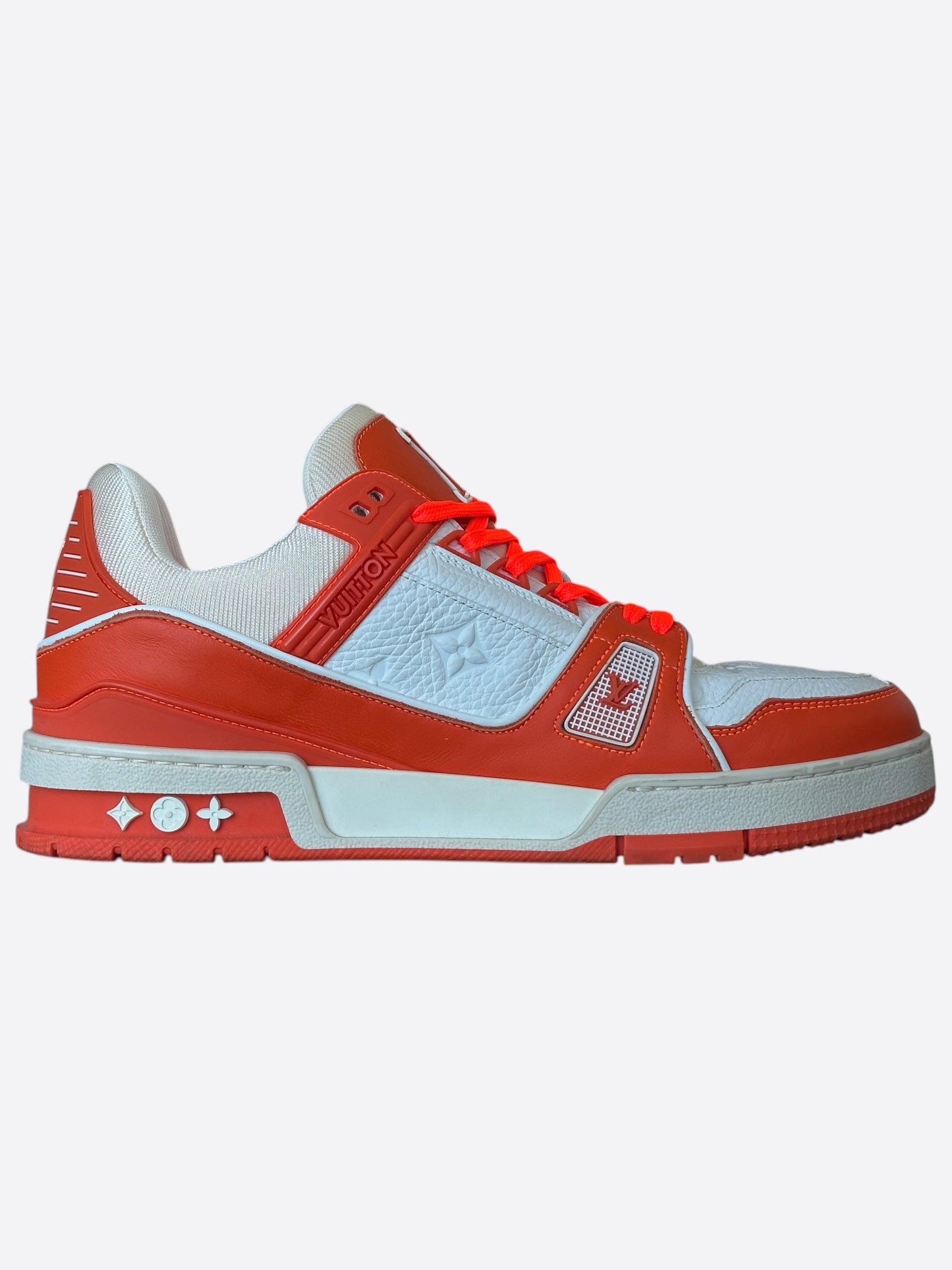 Louis Vuitton Orange White Monogram Trainers – Savonches