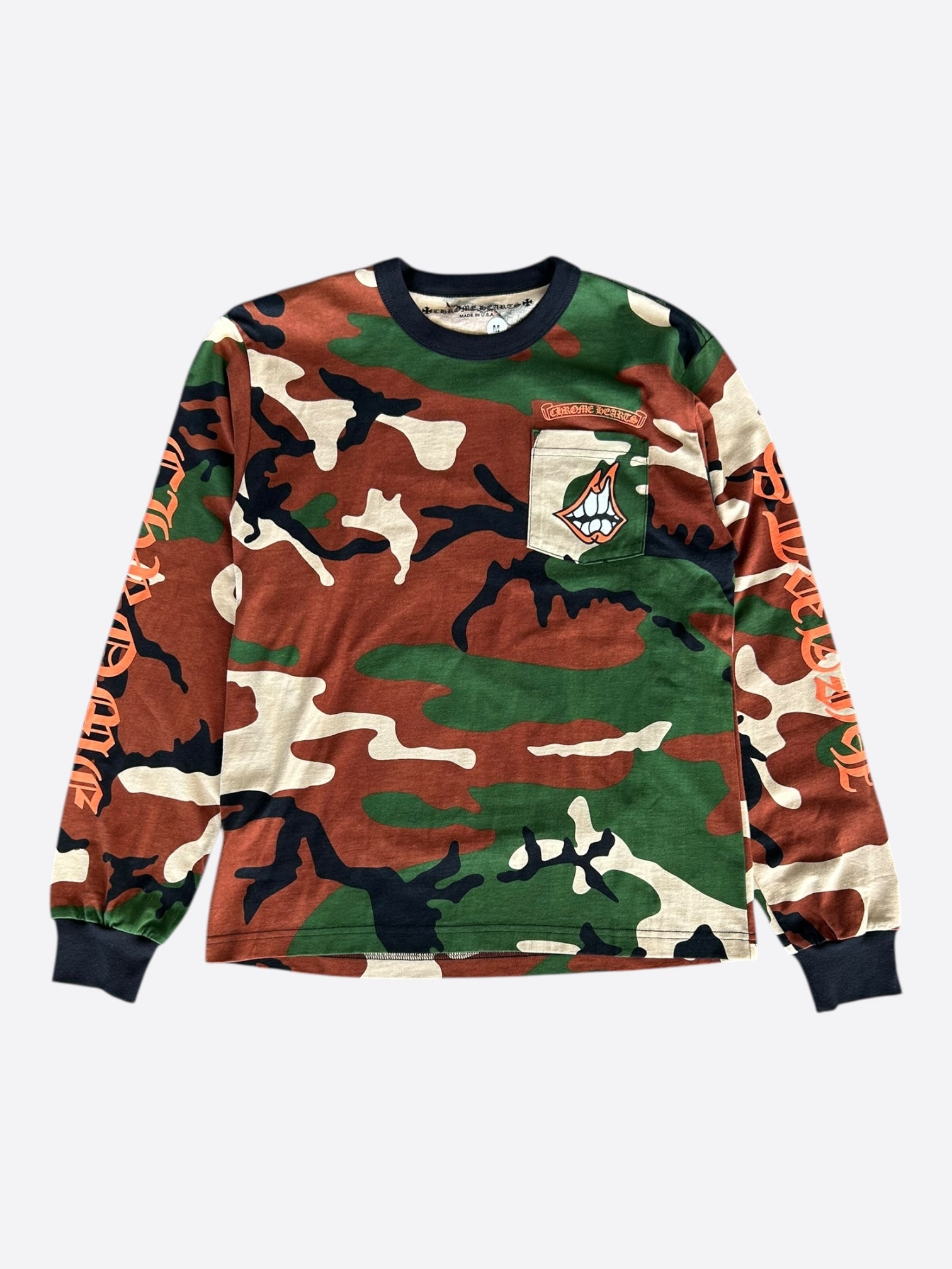 Chrome Hearts Matty Boy Camouflage Caution Longsleeve T-Shirt