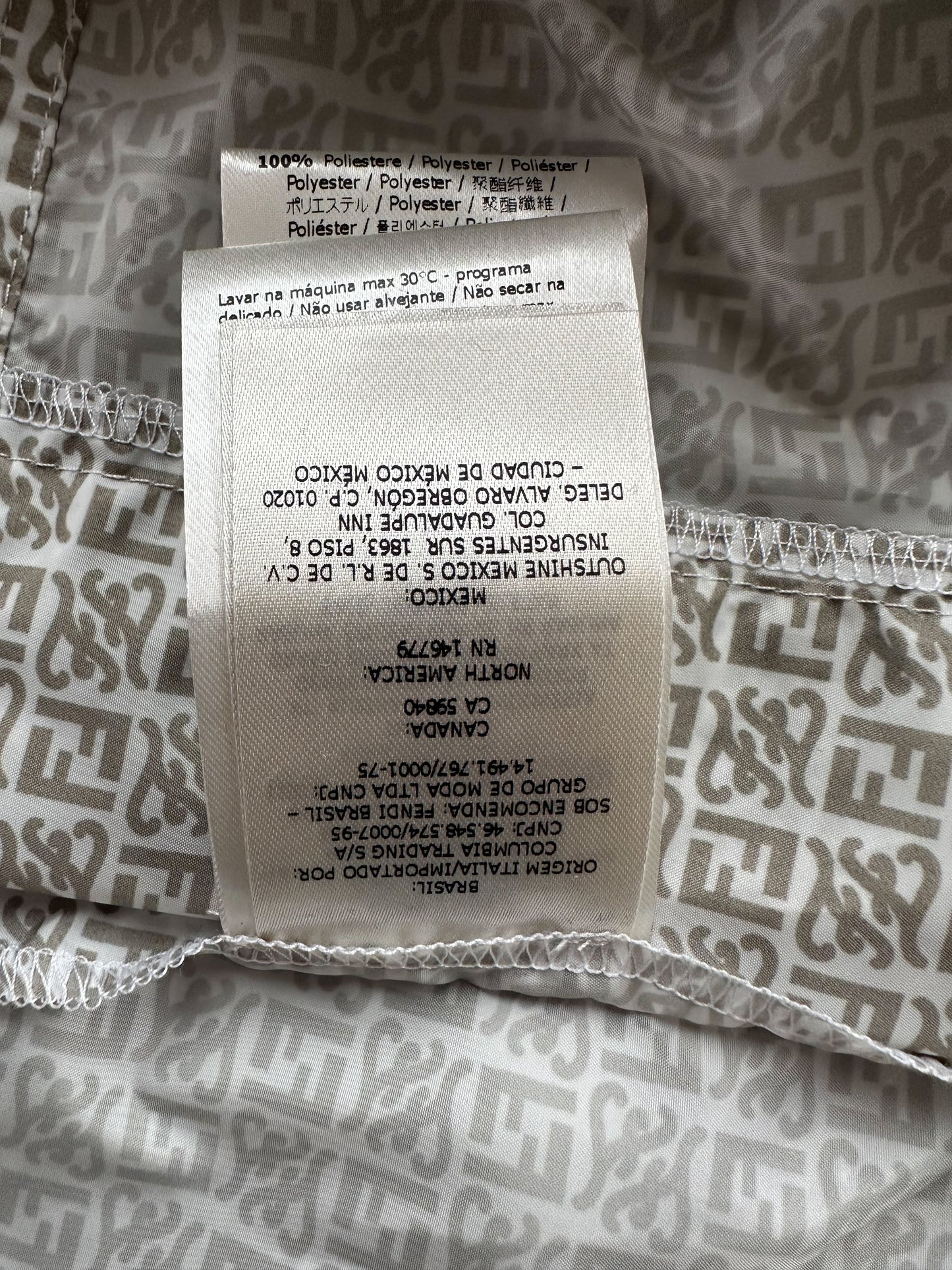 Fendi Brown & White FF Logo Swimshorts