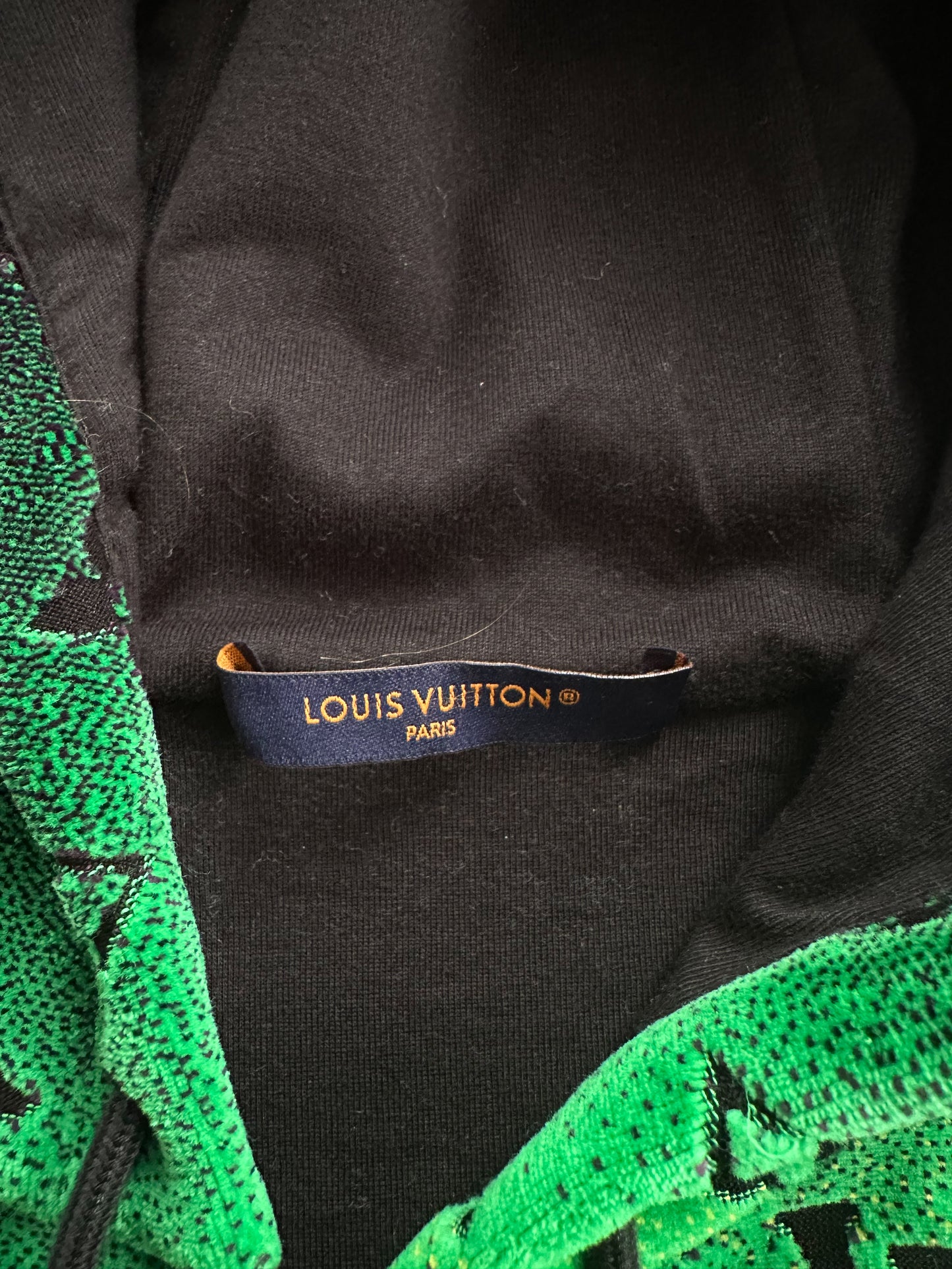Louis Vuitton Green & Yellow Gradient Monogram Velvet Hoodie