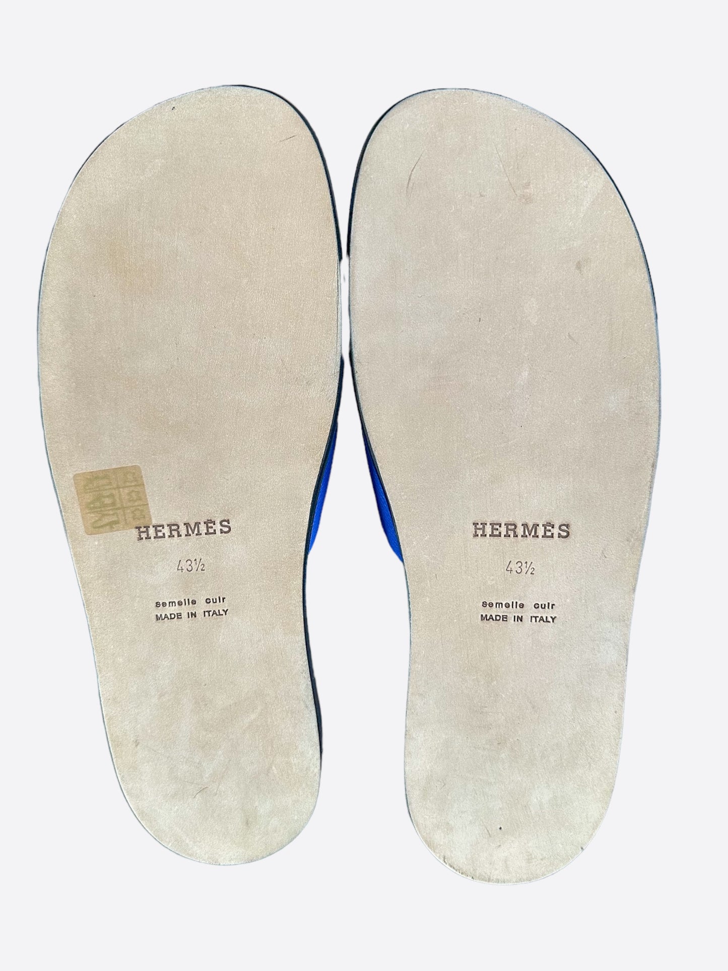 Hermes Blue & Black Izmir Sandals