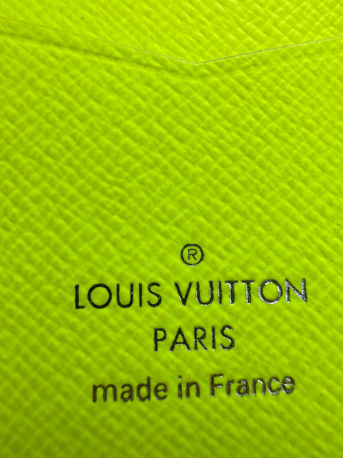 Louis Vuitton Neon Yellow Taigarama Monogram Pocket Organizer