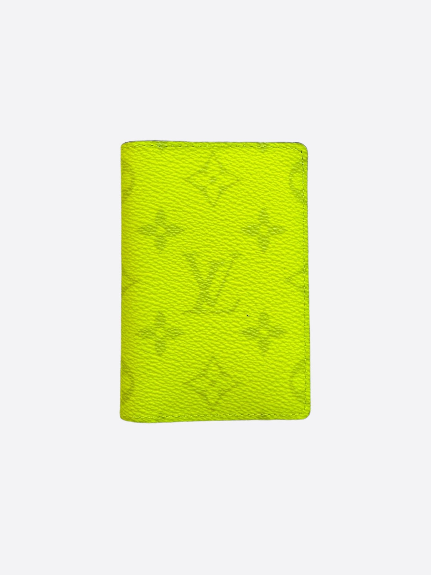 Louis Vuitton Neon Yellow Taigarama Monogram Pocket Organizer