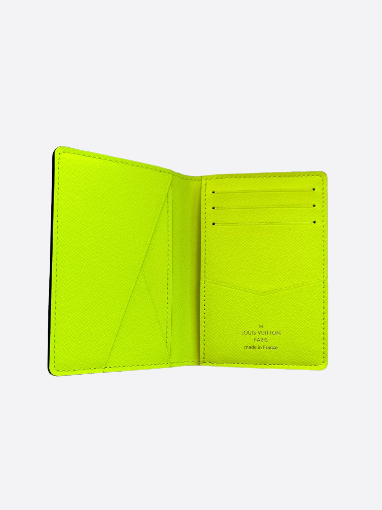 Louis Vuitton Neon Yellow Taigarama Monogram Pocket Organizer
