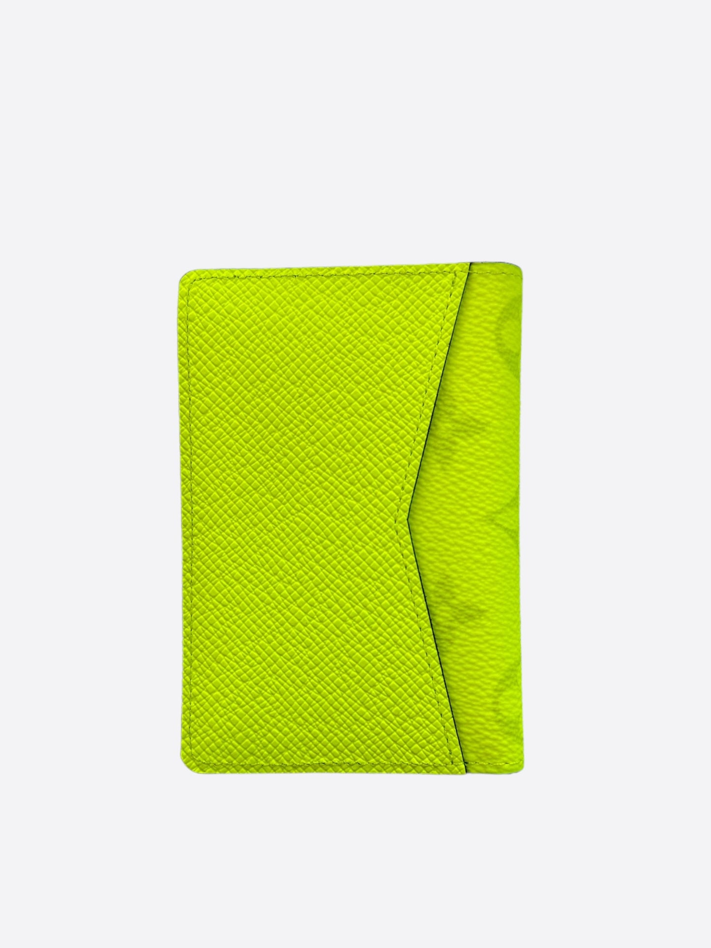 Louis Vuitton Neon Yellow Taigarama Monogram Pocket Organizer