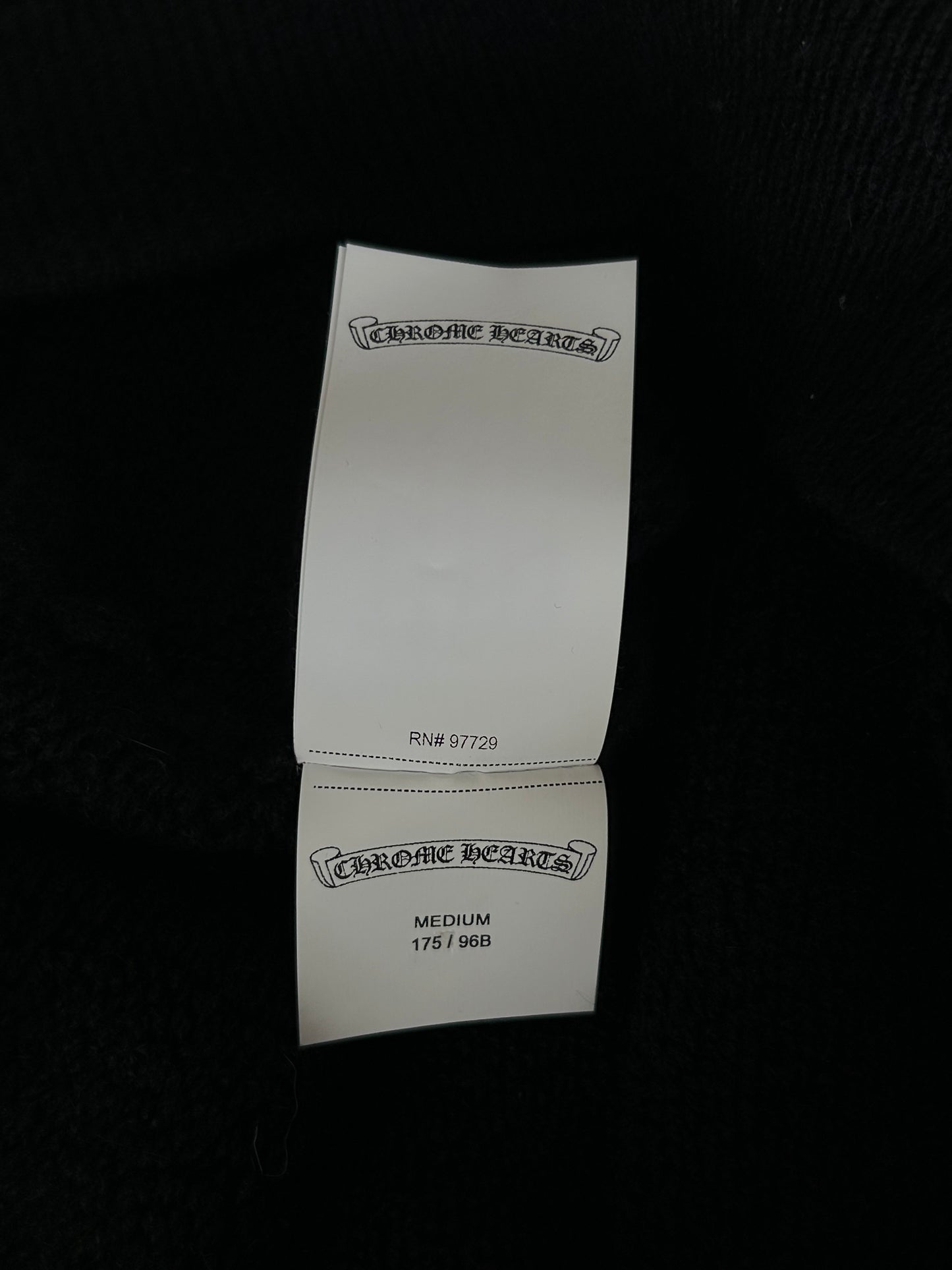 Chrome Hearts Black & Yellow Embroidered Cashmere Hoodie