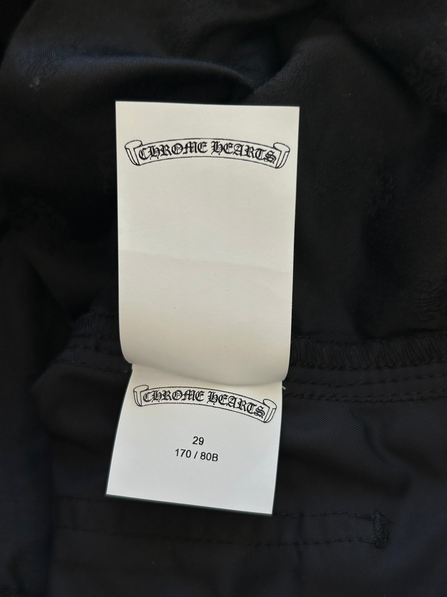 Chrome Hearts Navy & Black Nylon & Leather Carpenter Pants