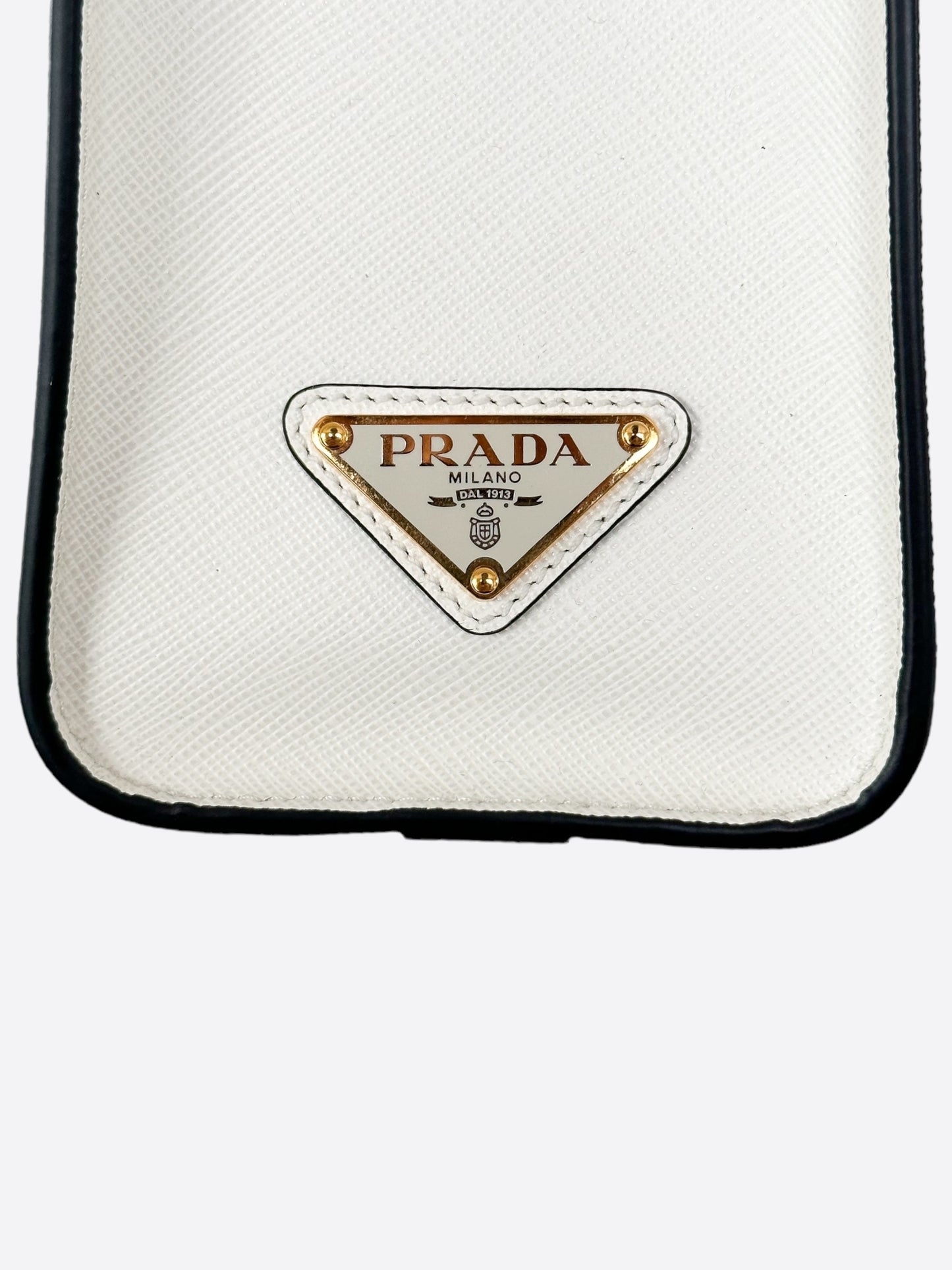 Prada White Large Saffiano Handbag