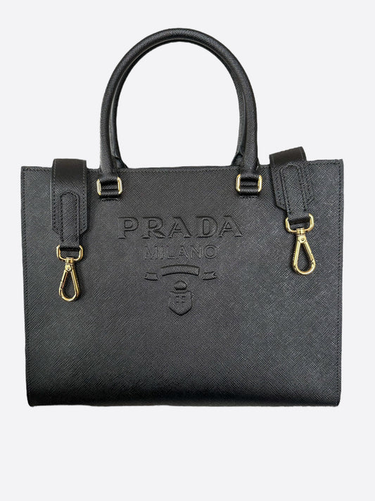 Prada Black Large Saffiano Handbag