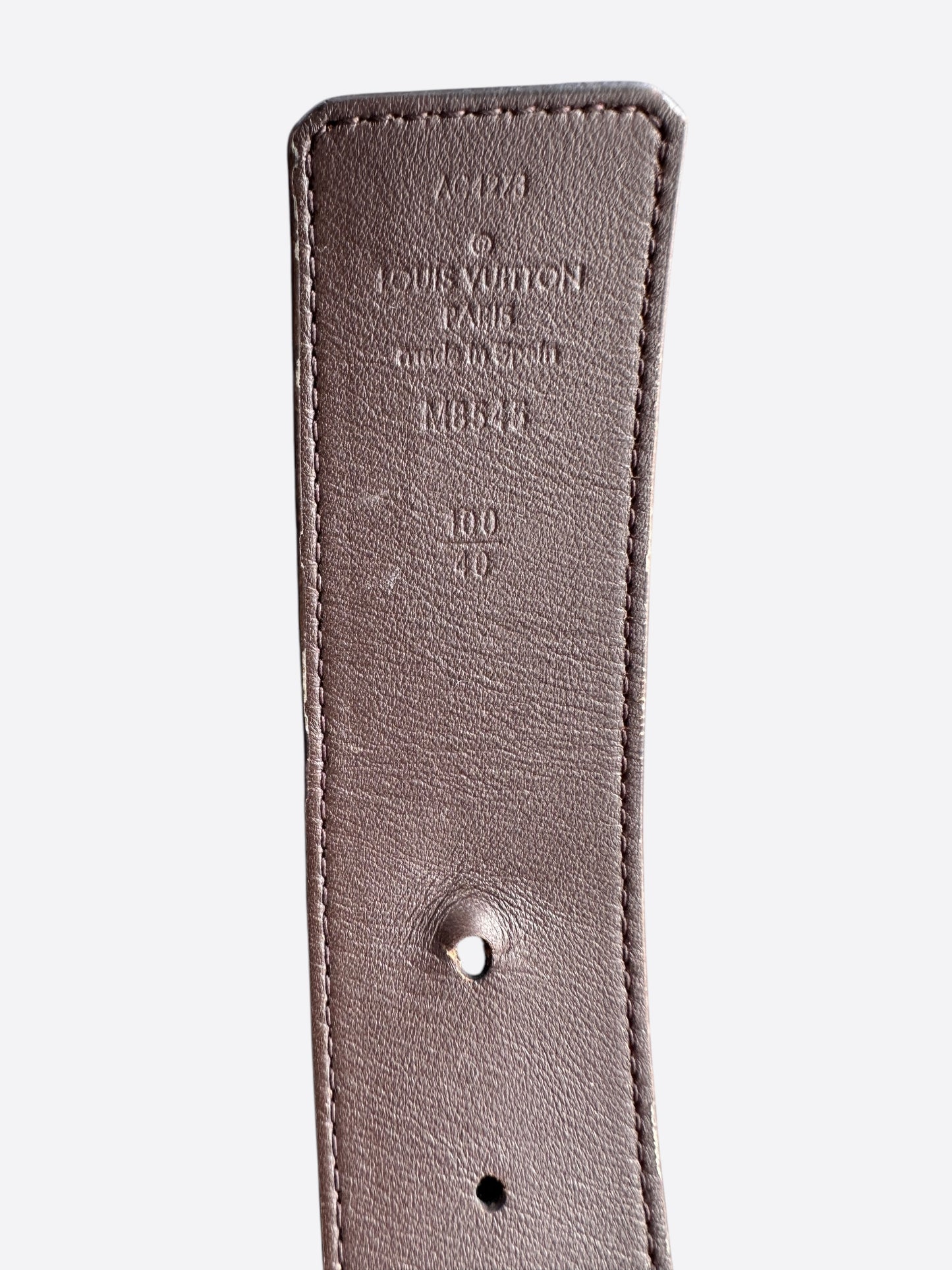 Louis Vuitton Green & Brown Damier Reversible Belt