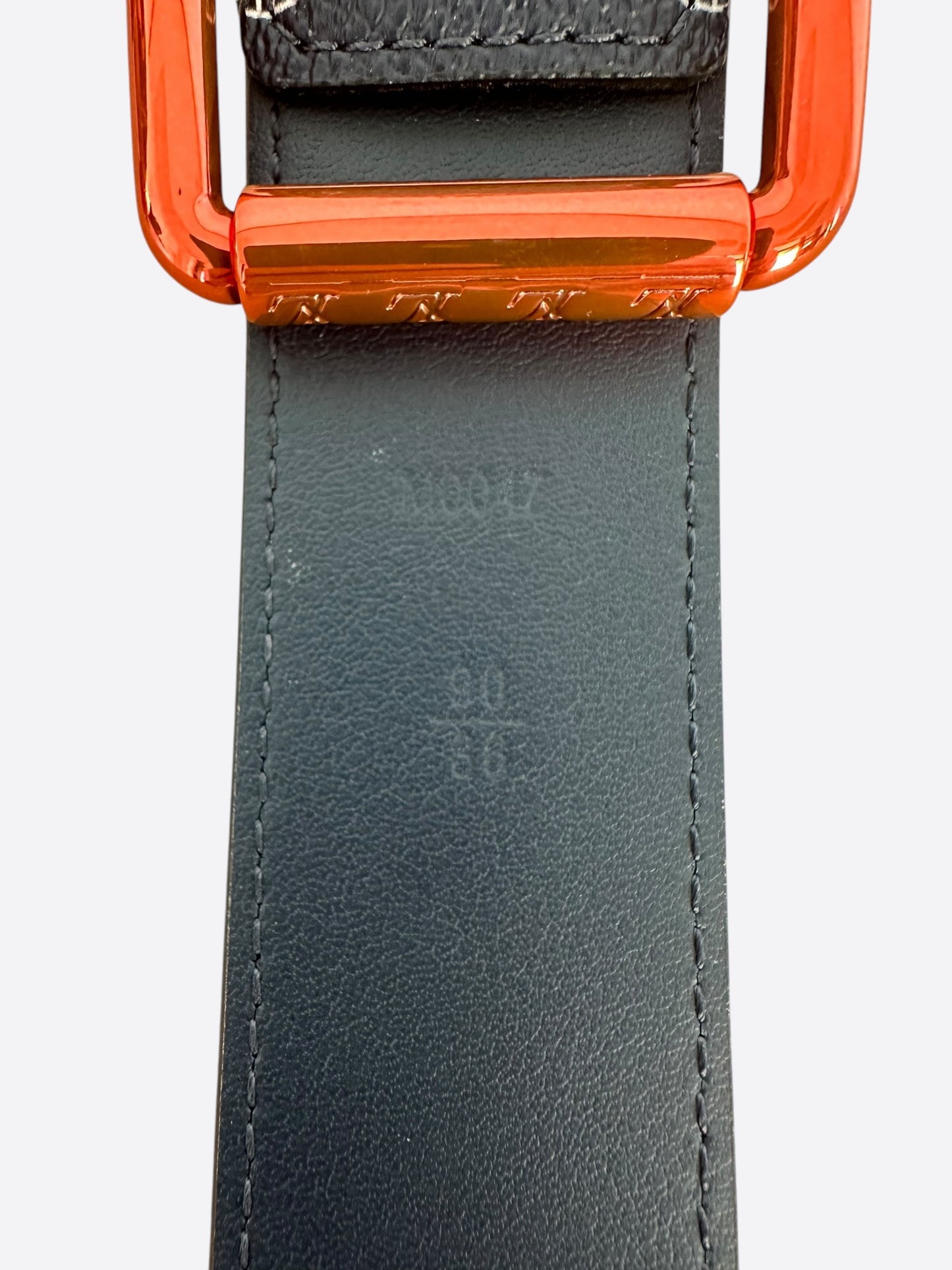 Louis Vuitton Navy & White Monogram Belt