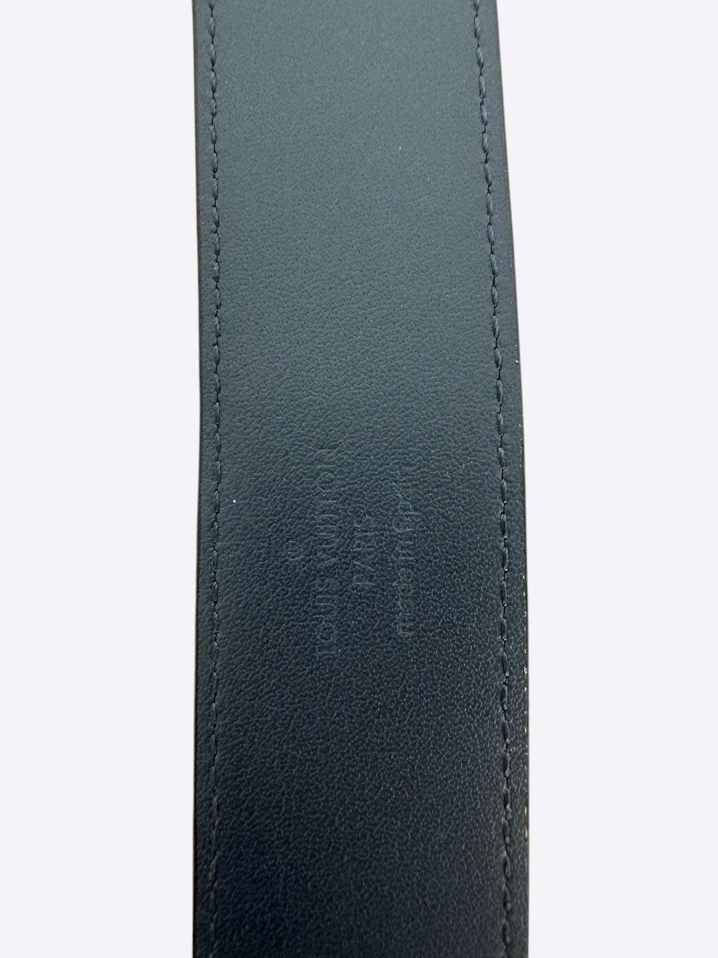 Louis Vuitton Navy & White Monogram Belt