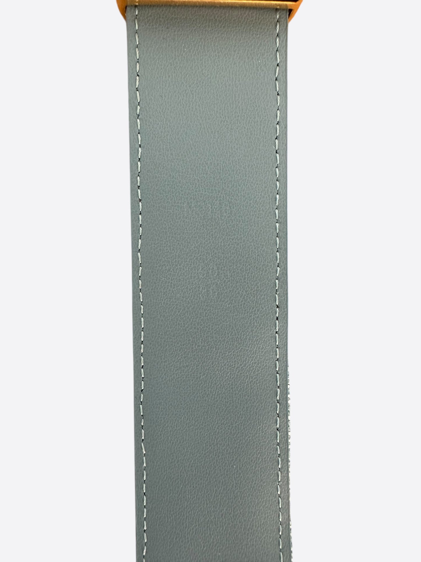 Louis Vuitton Blue & White Denim Monogram Tuffetage New Wave Belt