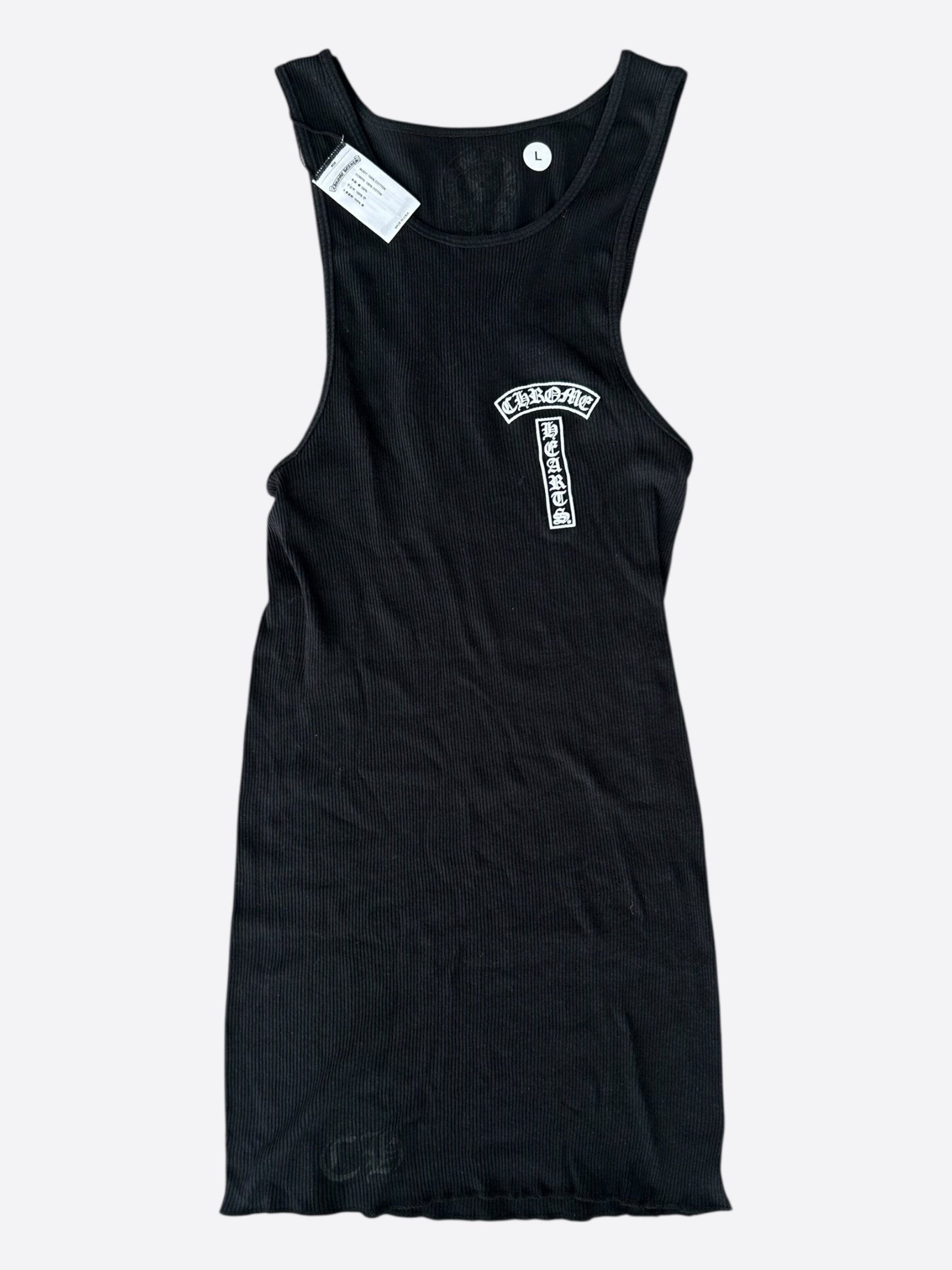 Chrome Hearts Black & White T-Bar Cross Logo Tank Top – Savonches
