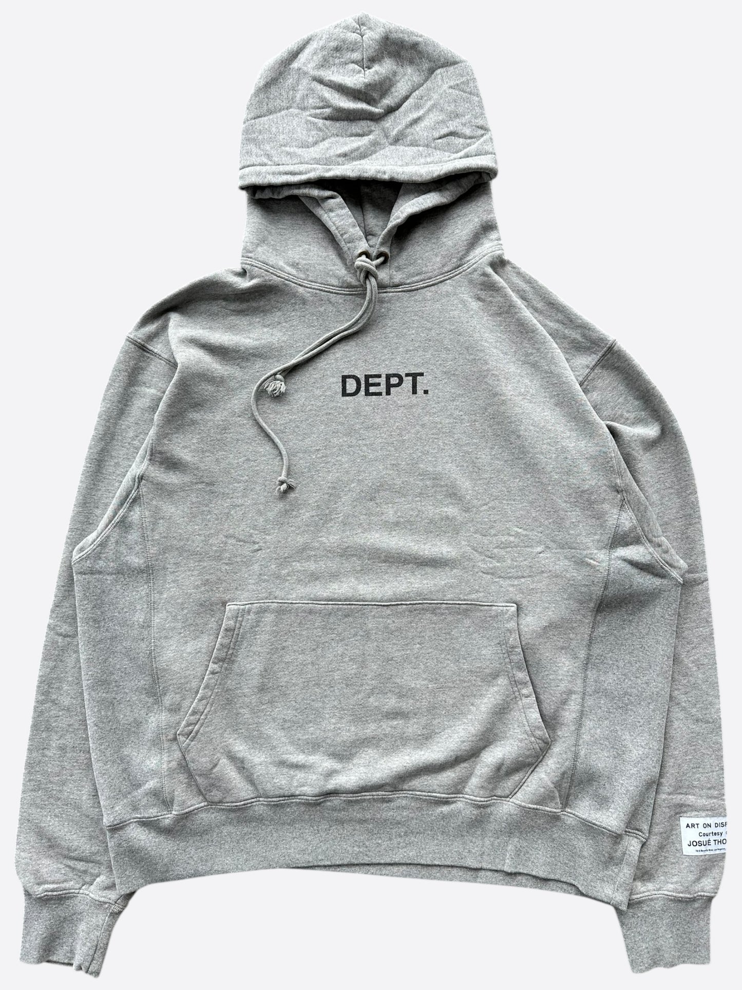 Gallery Dept Grey & Black DEPT Logo Hoodie