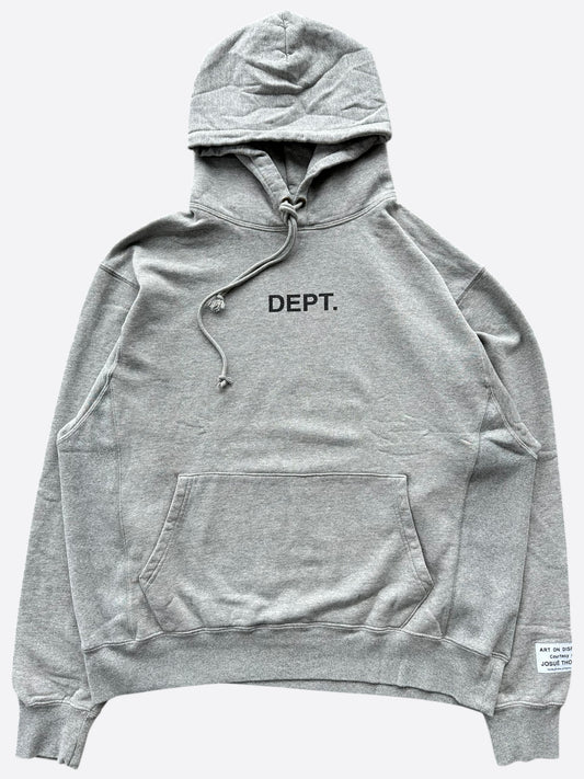 Gallery Dept Grey & Black DEPT Logo Hoodie