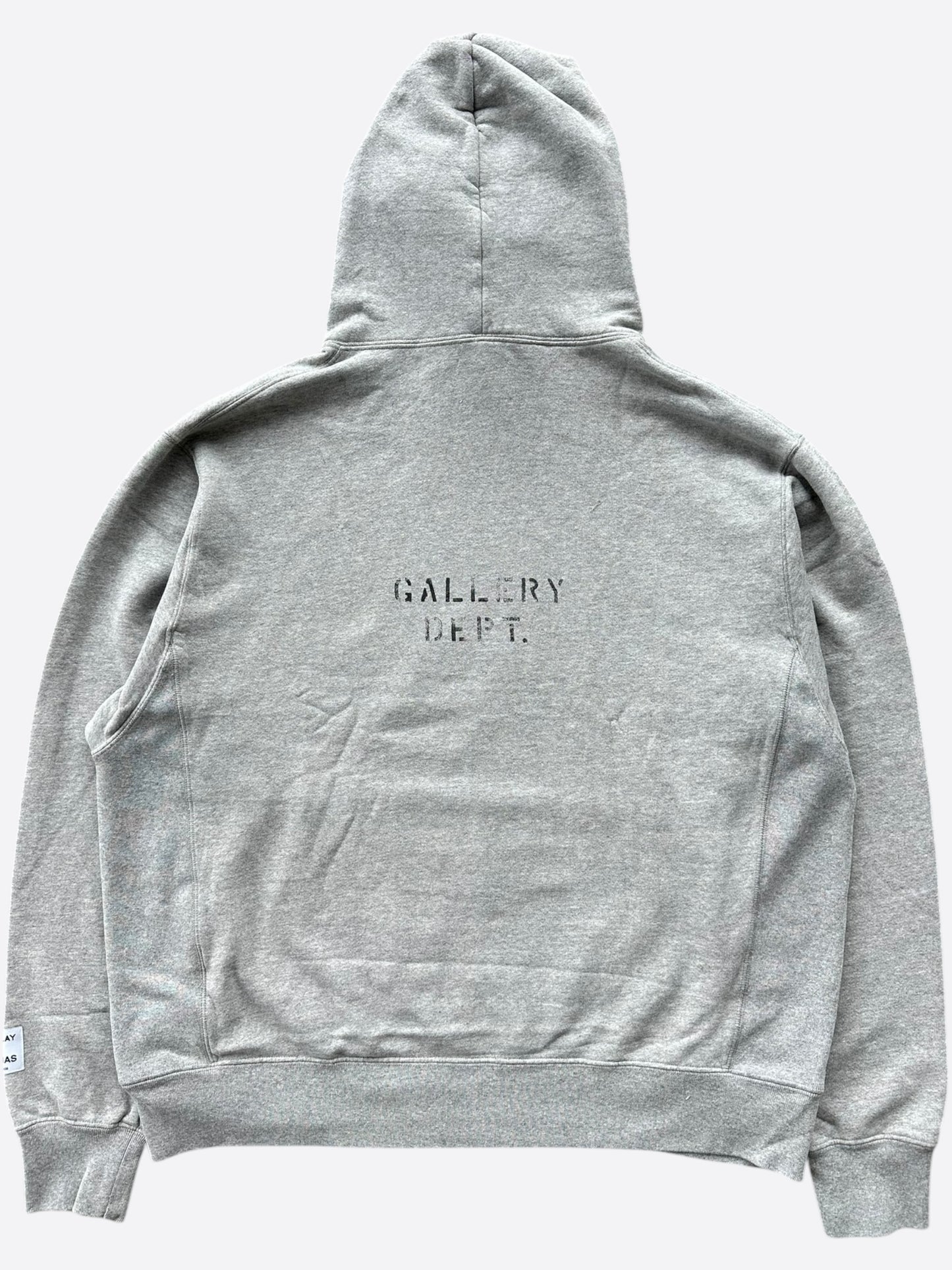 Gallery Dept Grey & Black DEPT Logo Hoodie