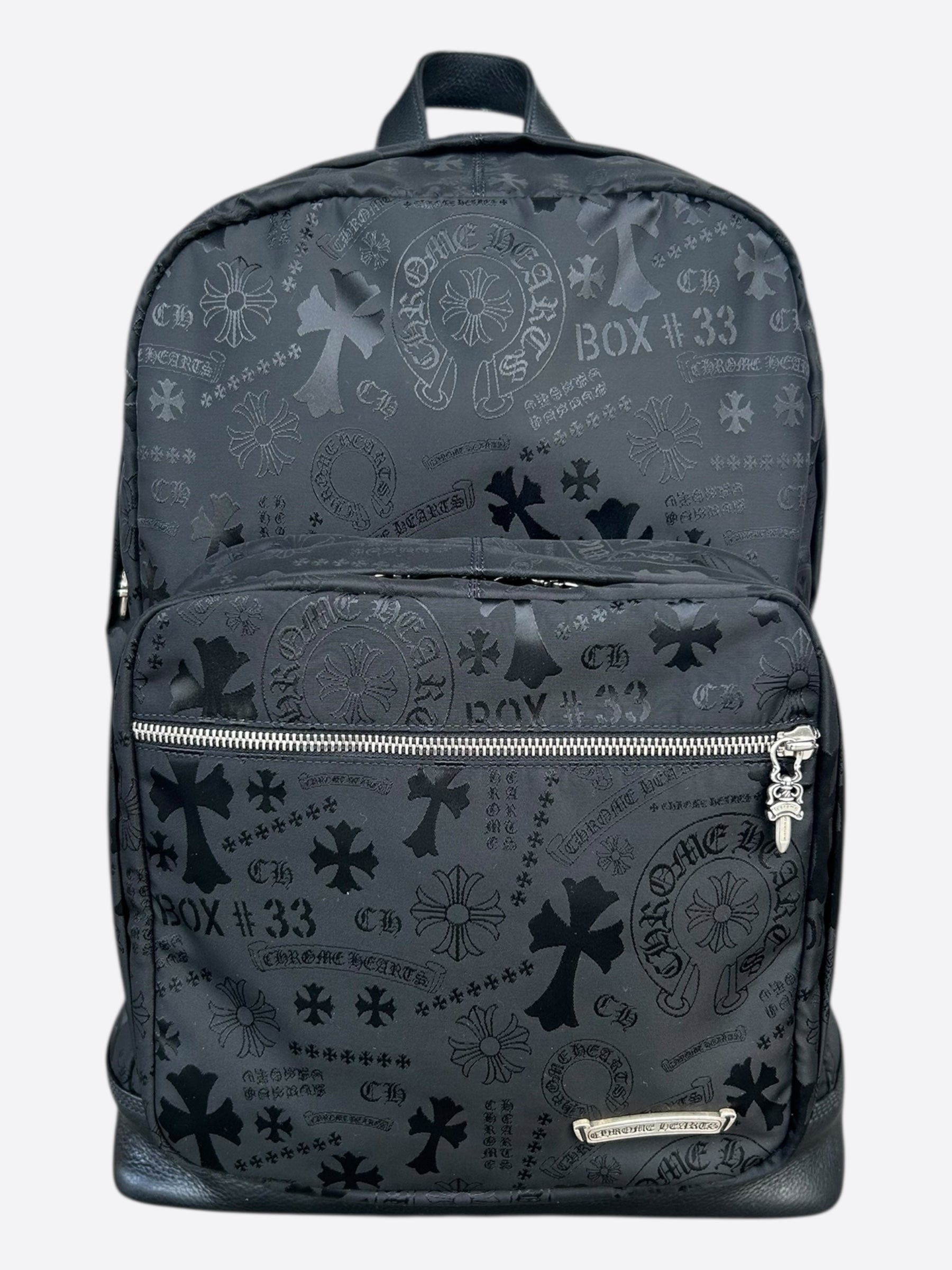 Chrome Hearts Black Stencil 7th Grade Nylon Backpack – Savonches