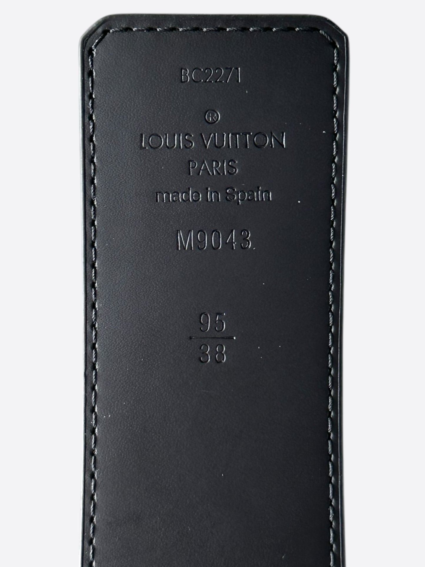 Louis Vuitton Monogram Eclipse SIlver Buckle Belt