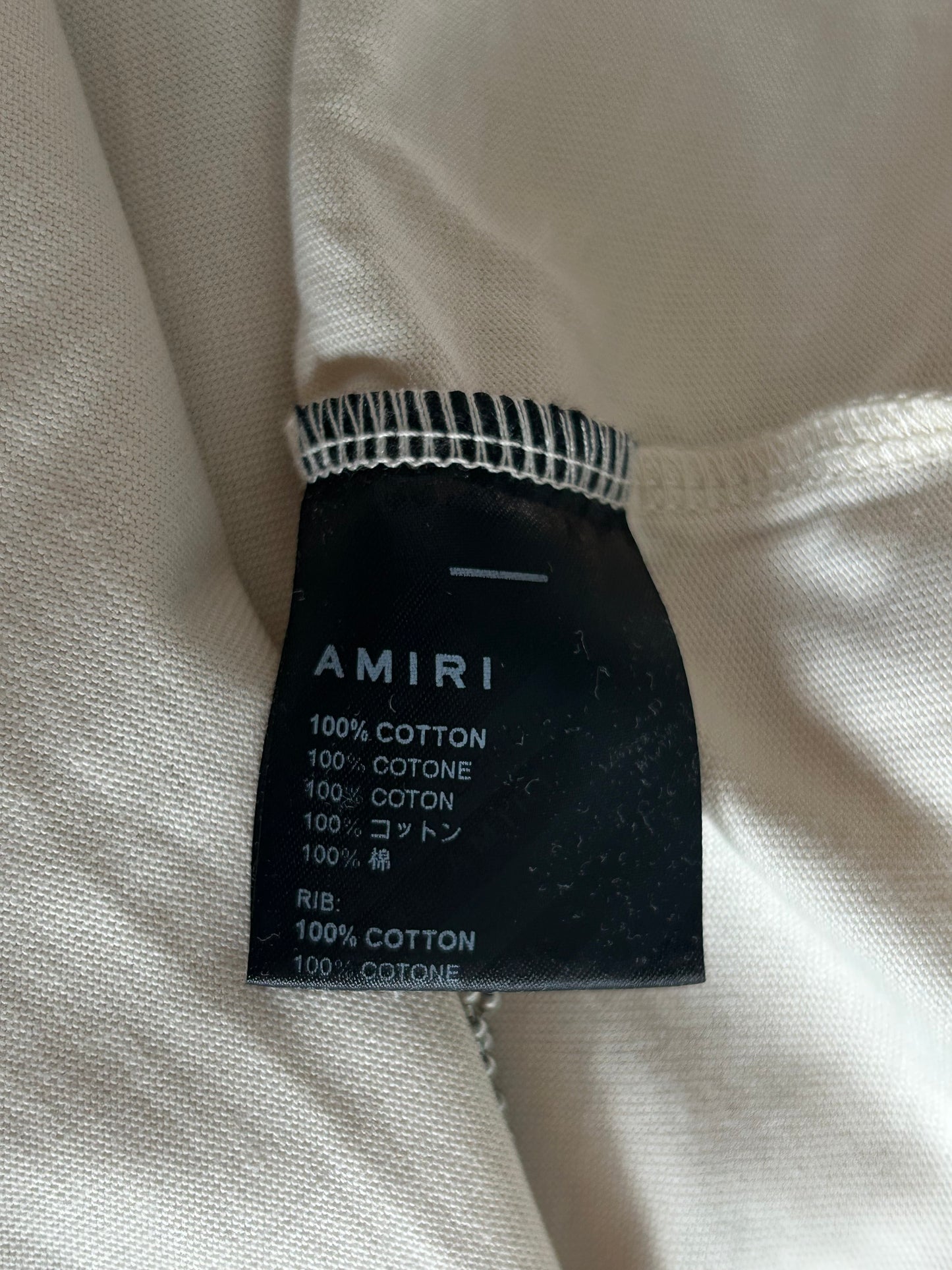 Amiri Beige & Brown Motors Embroidered Logo T-Shirt