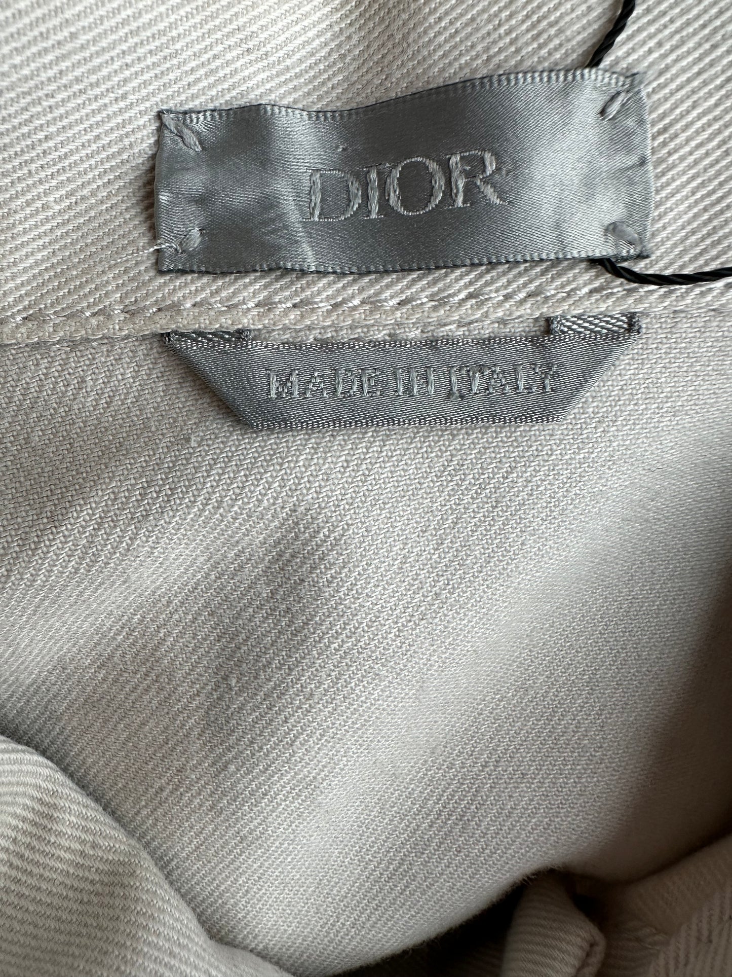 Dior Beige 1947 Embroidered Denim Jacket
