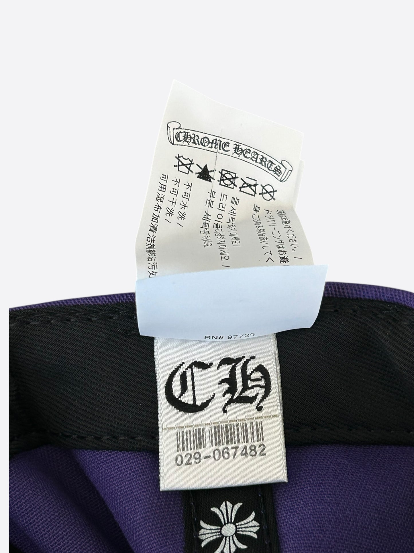 Chrome Hearts Purple & Green Embroidered Logo Hat