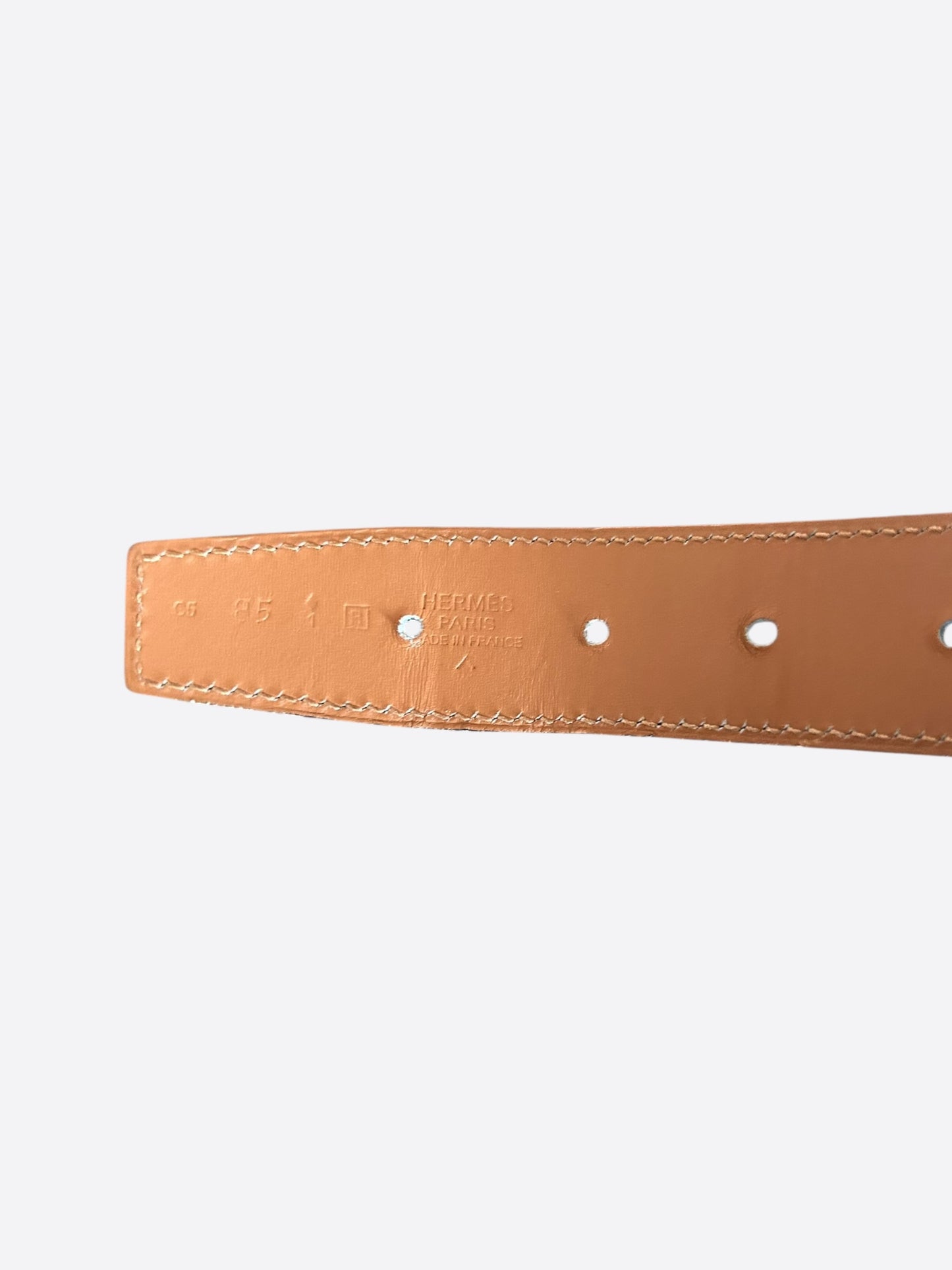 Hermes Emerald Green & Brown Crocodile Constance Reversible Belt