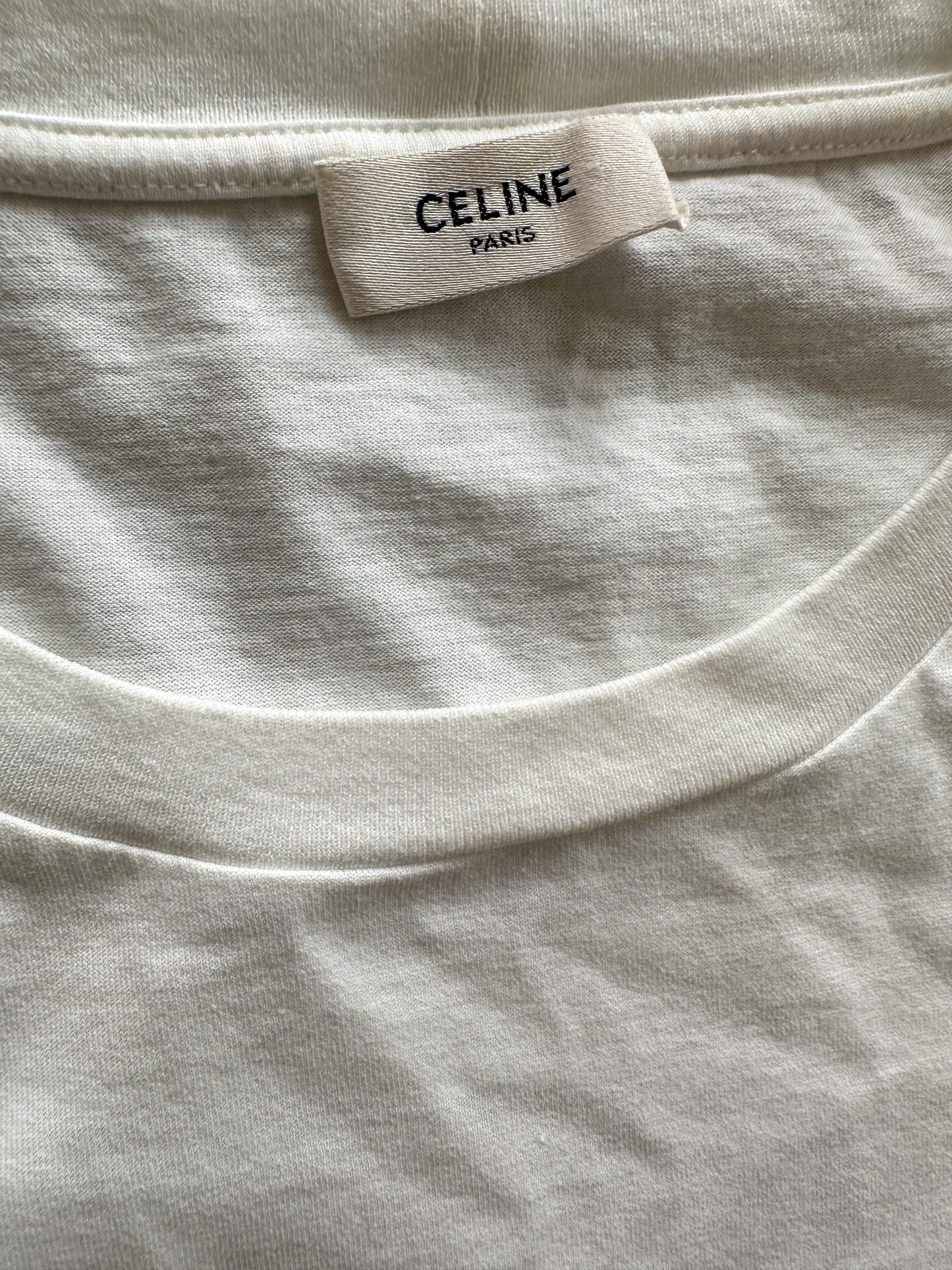 Celine White & Black Logo T-Shirt