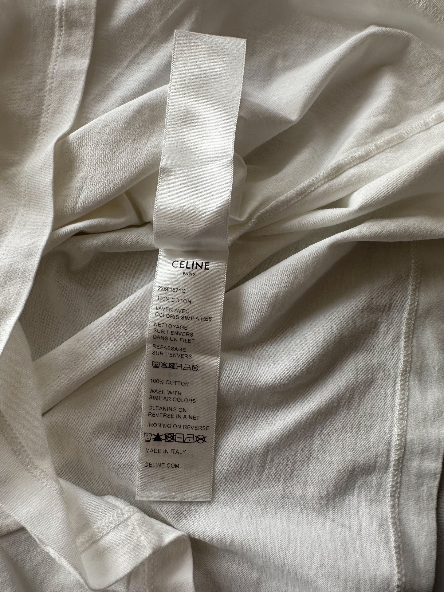 Celine White & Black Logo T-Shirt