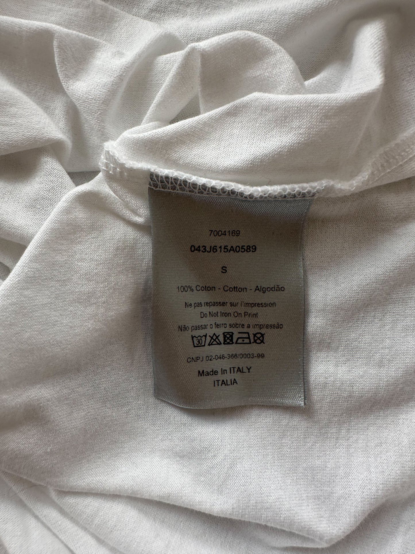 Dior White Atelier Faded Logo Tee