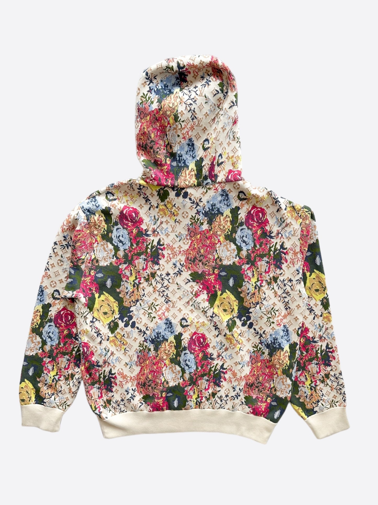 Louis Vuitton Beige Floral Monogram Tapestry Hoodie