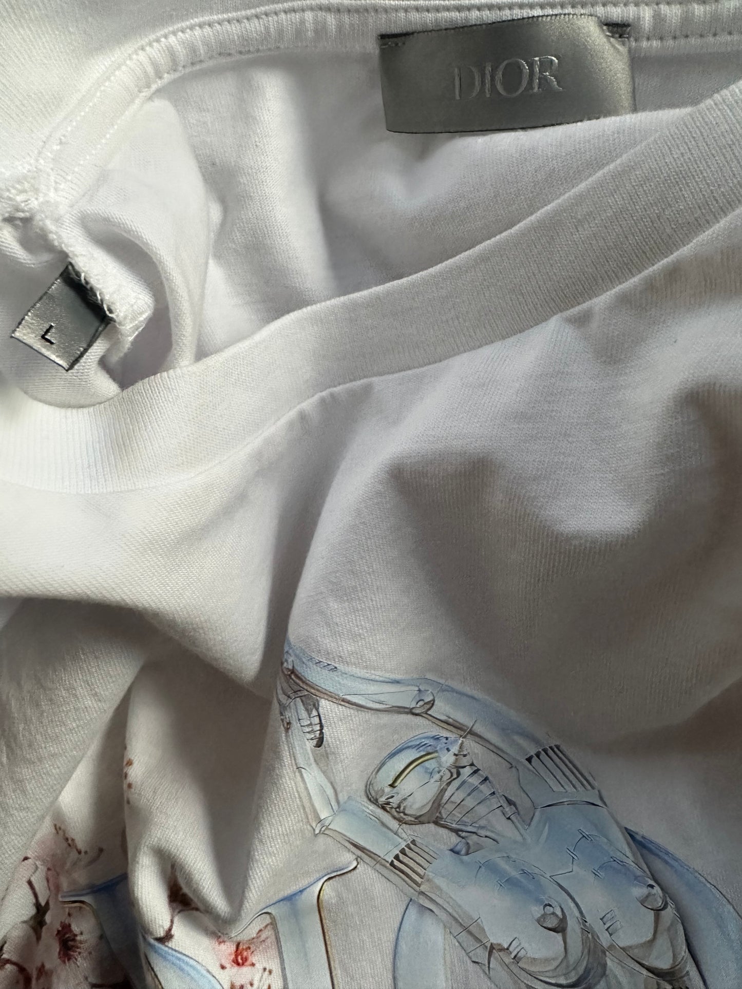 Dior Sorayama White Robot Lady T-Shirt