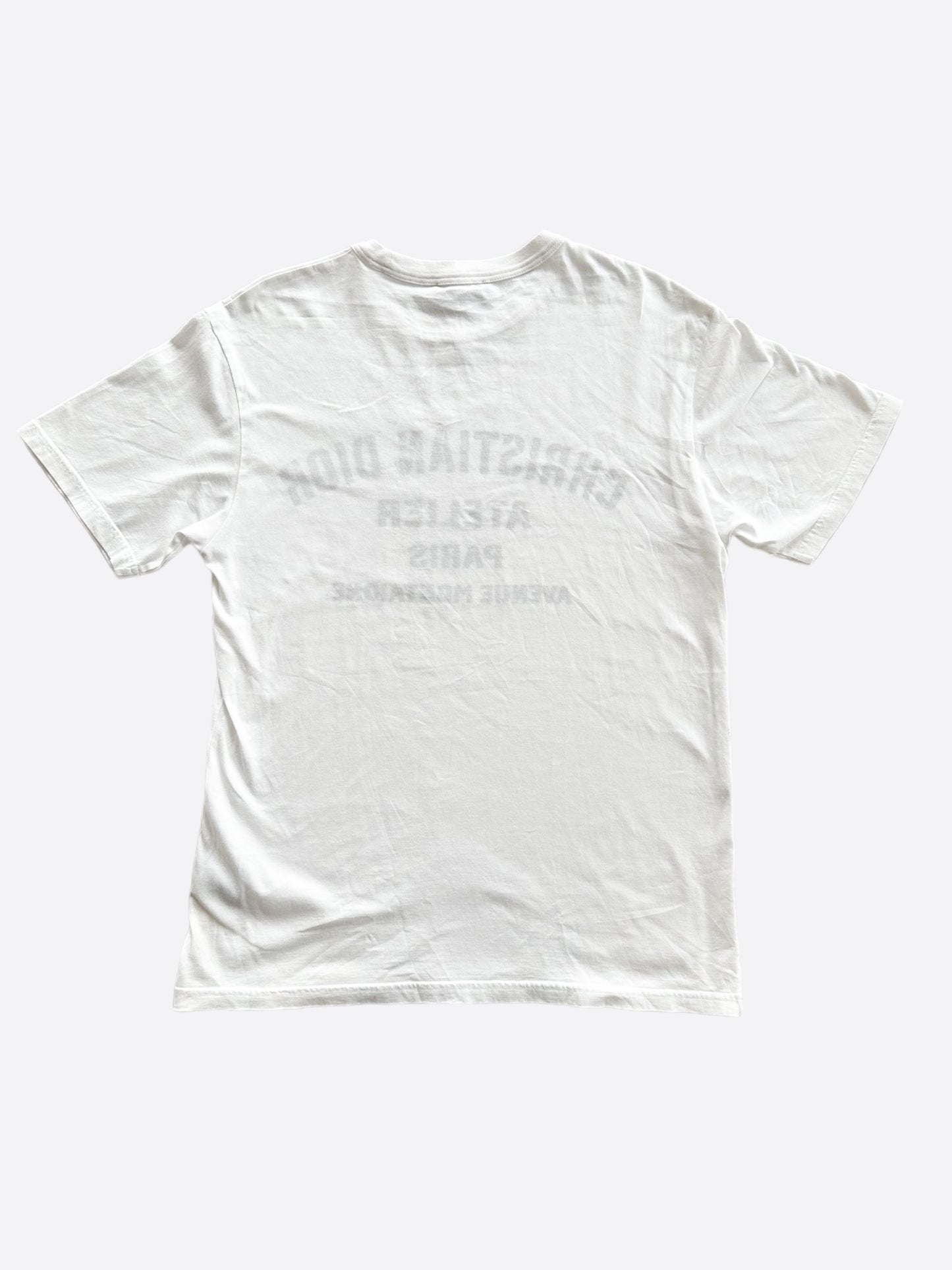 Dior White Atelier Faded Logo Tee