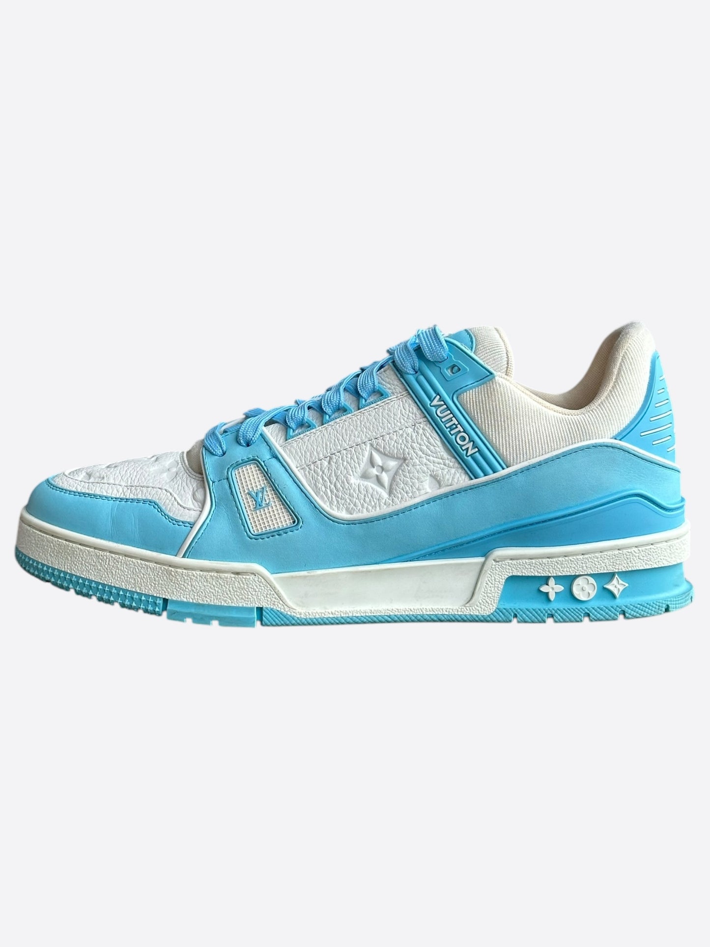 Louis Vuitton Blue & White Monogram Trainers
